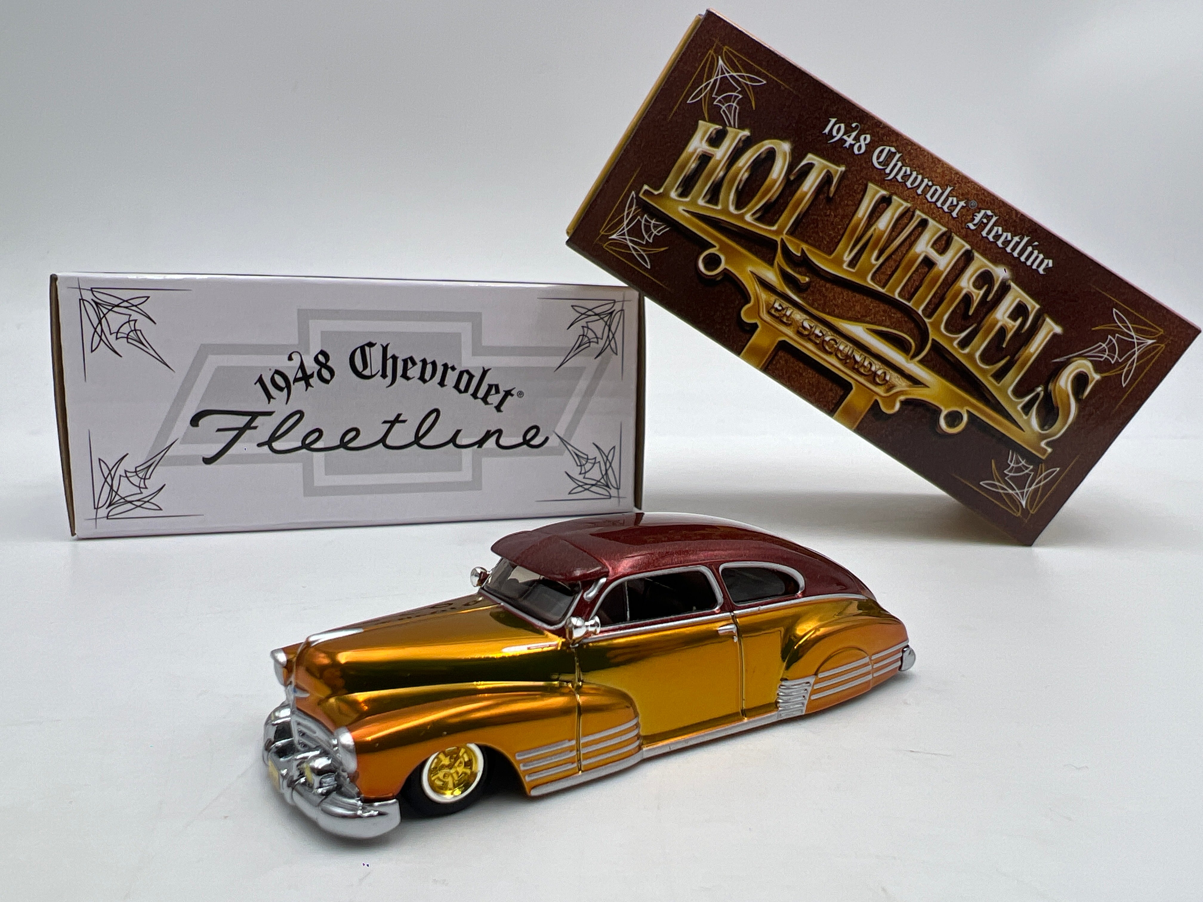 2026 Hot Wheels RLC Porsche 1948 Chevrolet Fleetline Lowrider Gold