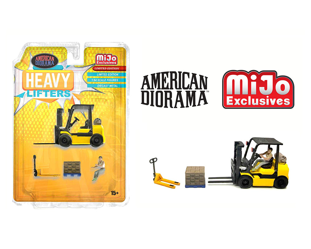 (Preorder) American Diorama 1:64 Figures Heavy Lifters Forklift Set MiJo Exclusives