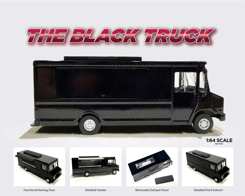 (Preorder) American Diorama 1:64 Food Truck Black Limited Edition MiJo Exclusives