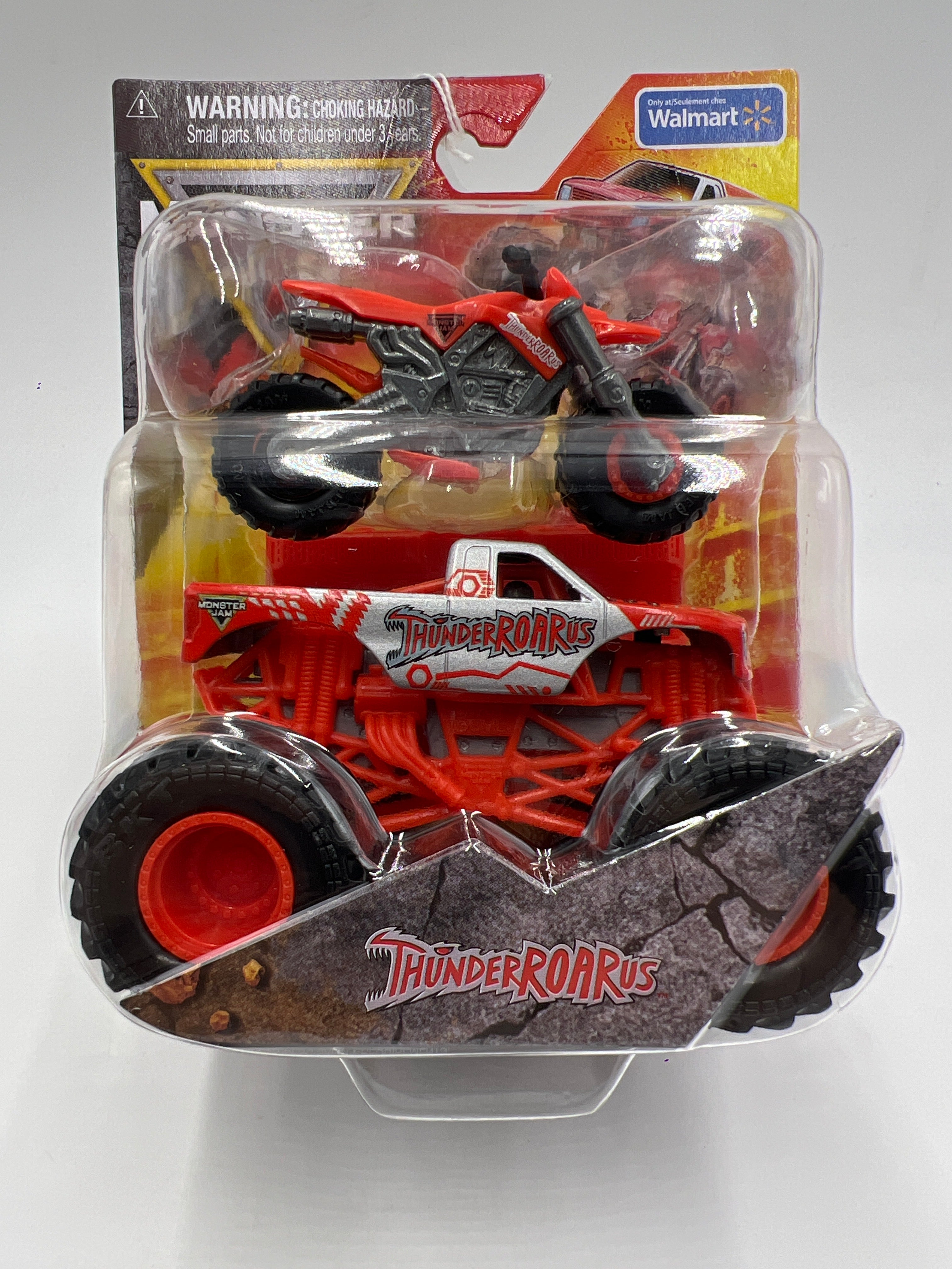 Monster Jam Walmart Exclusive 2 Pack ThunderROARus W/Dirt Bike