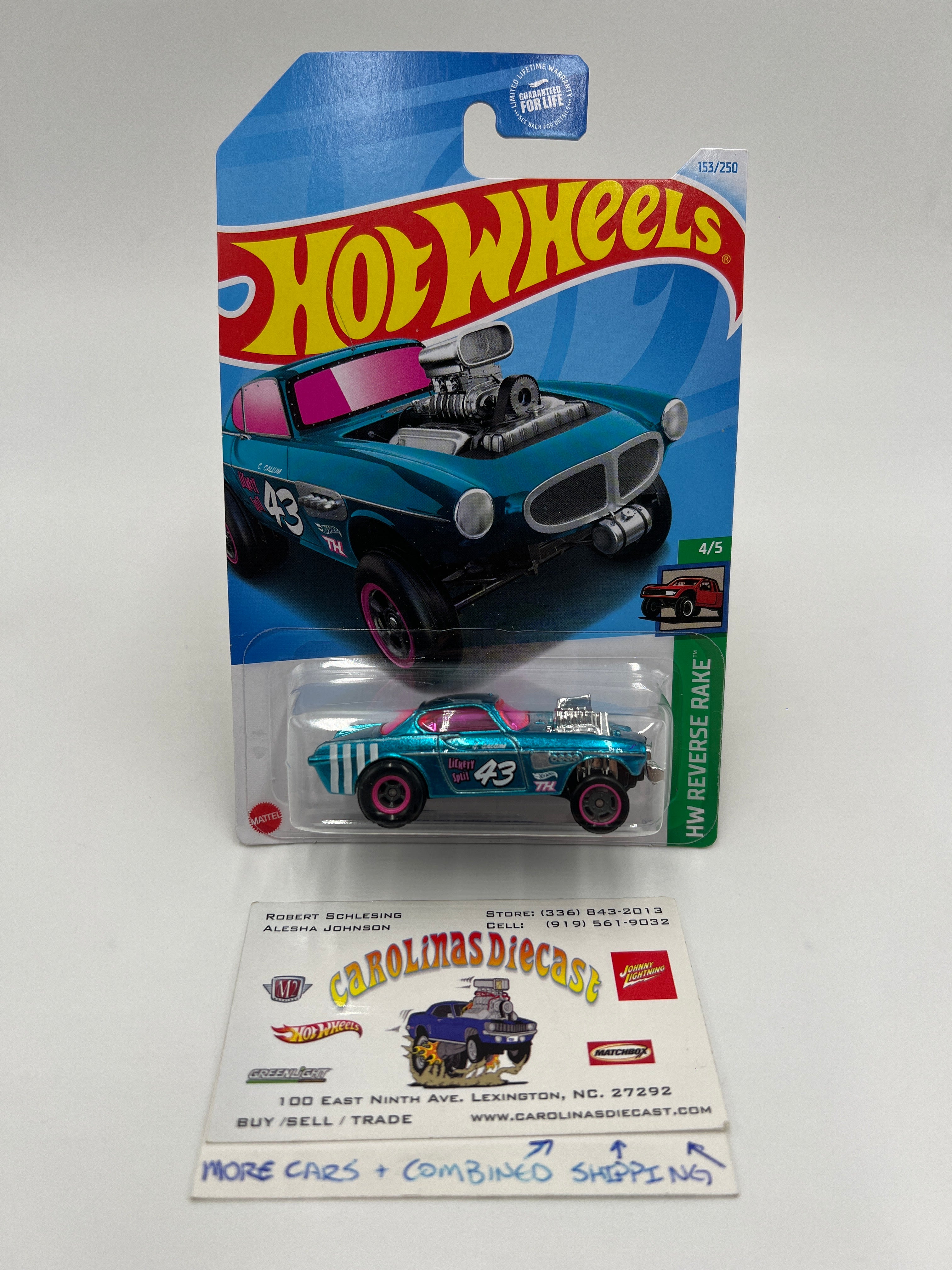2024 Hot Wheels Super Treasure Hunt #153 Volvo P1800 Gasser Blue W