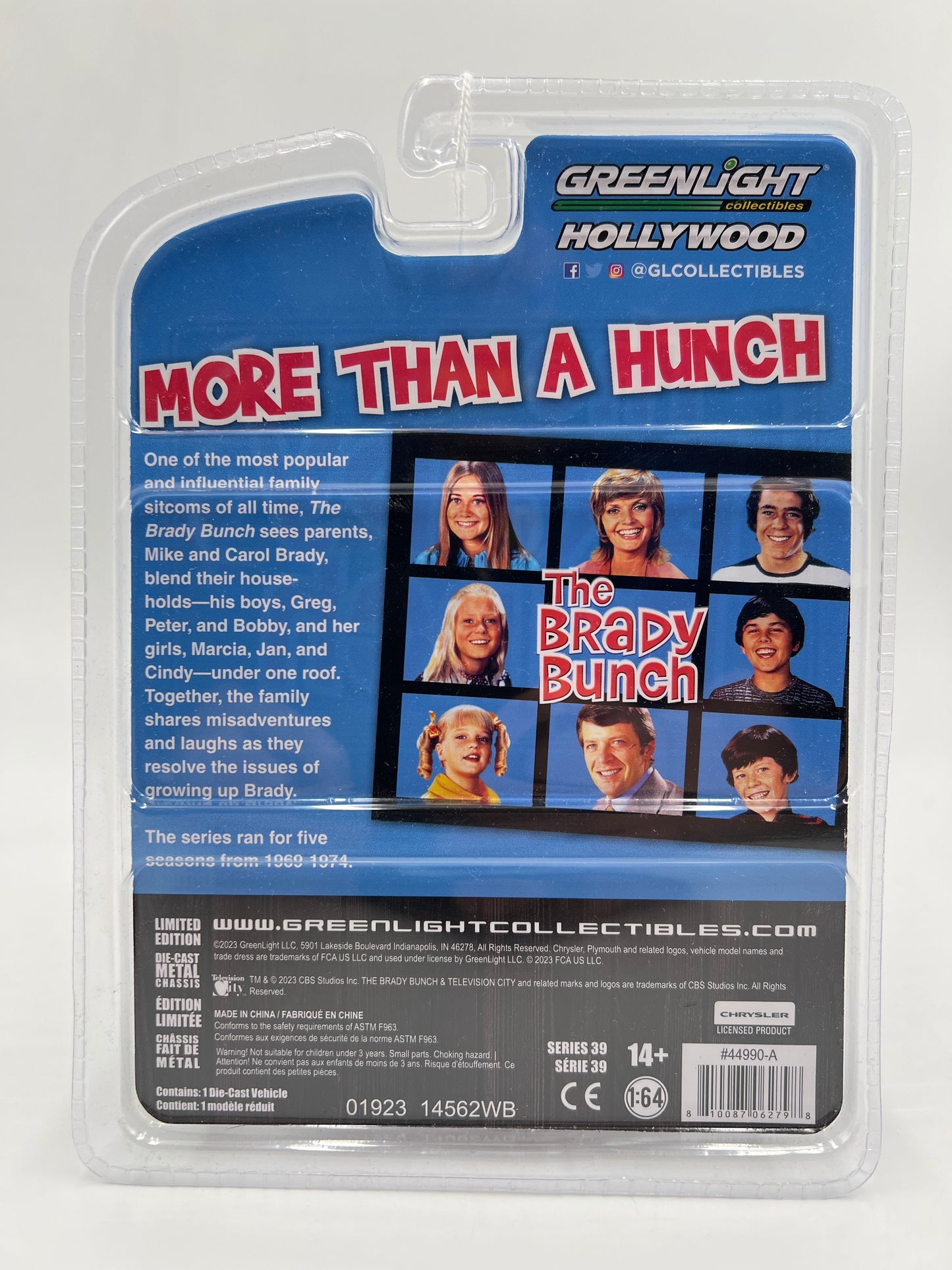 Greenlight Hollywood Series 39 The Brady Bunch Target CHASE 1969 Plymouth Satellite Station Wagon