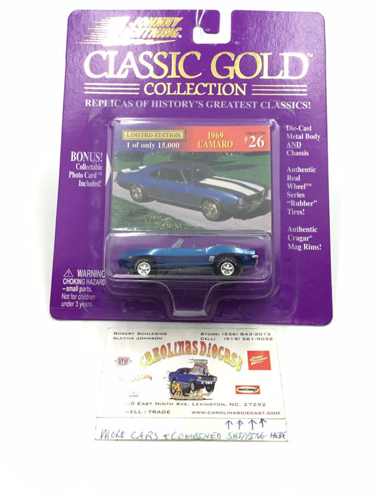 JOHNNY LIGHTNING CLASSIC GOLD 1969 Camaro #26 206C
