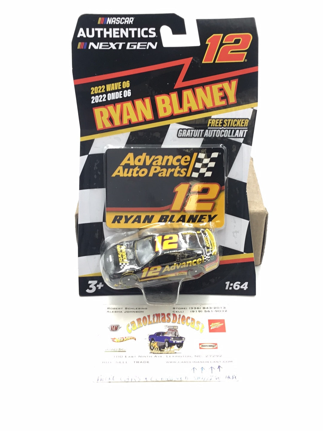 2022 nascar authentics wave 6 12 Ryan Blakey Advance Auto Parts