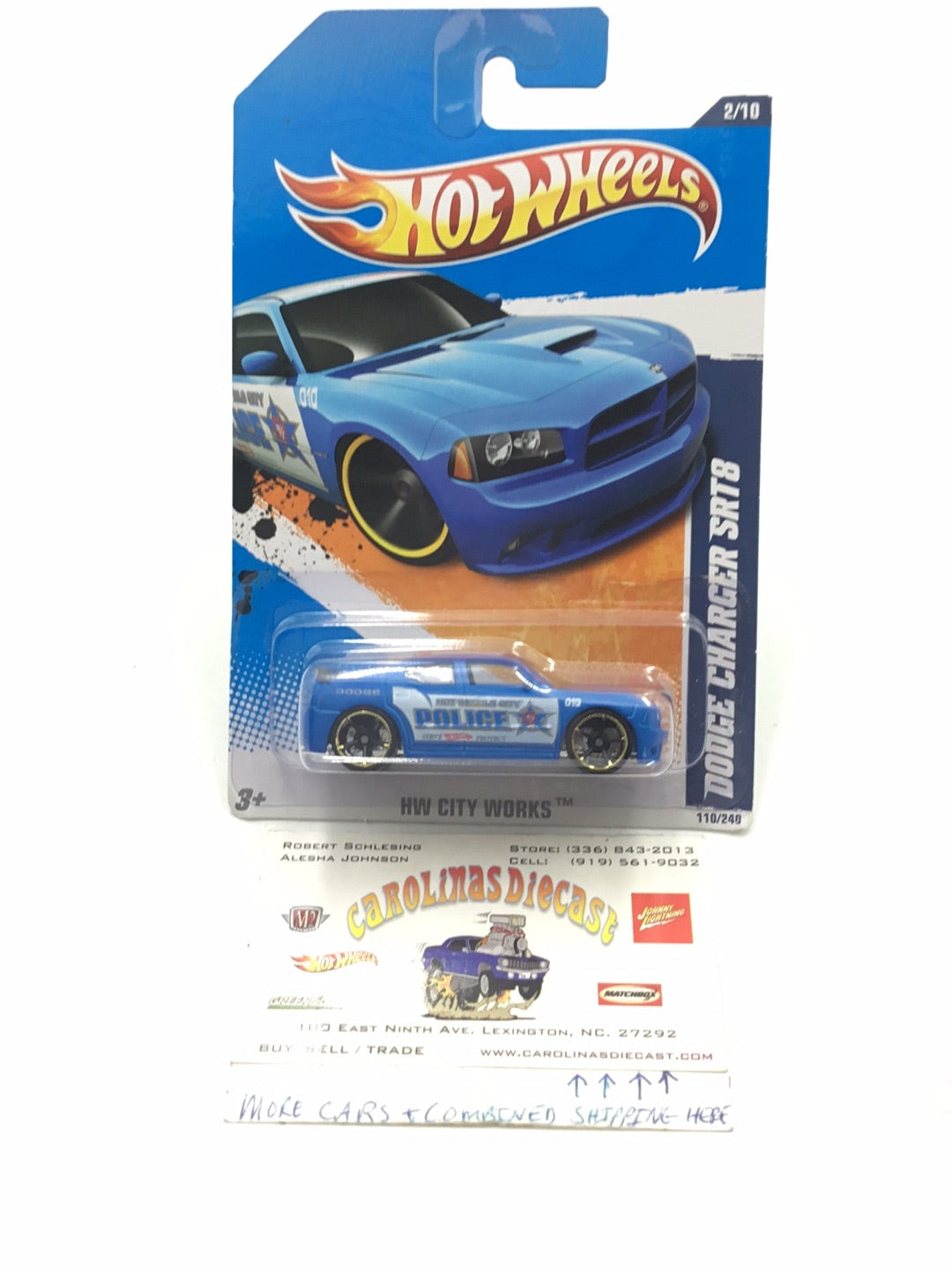 2011 Hot Wheels #110 Dodge Charger SRT8 S8 – carolinasdiecast