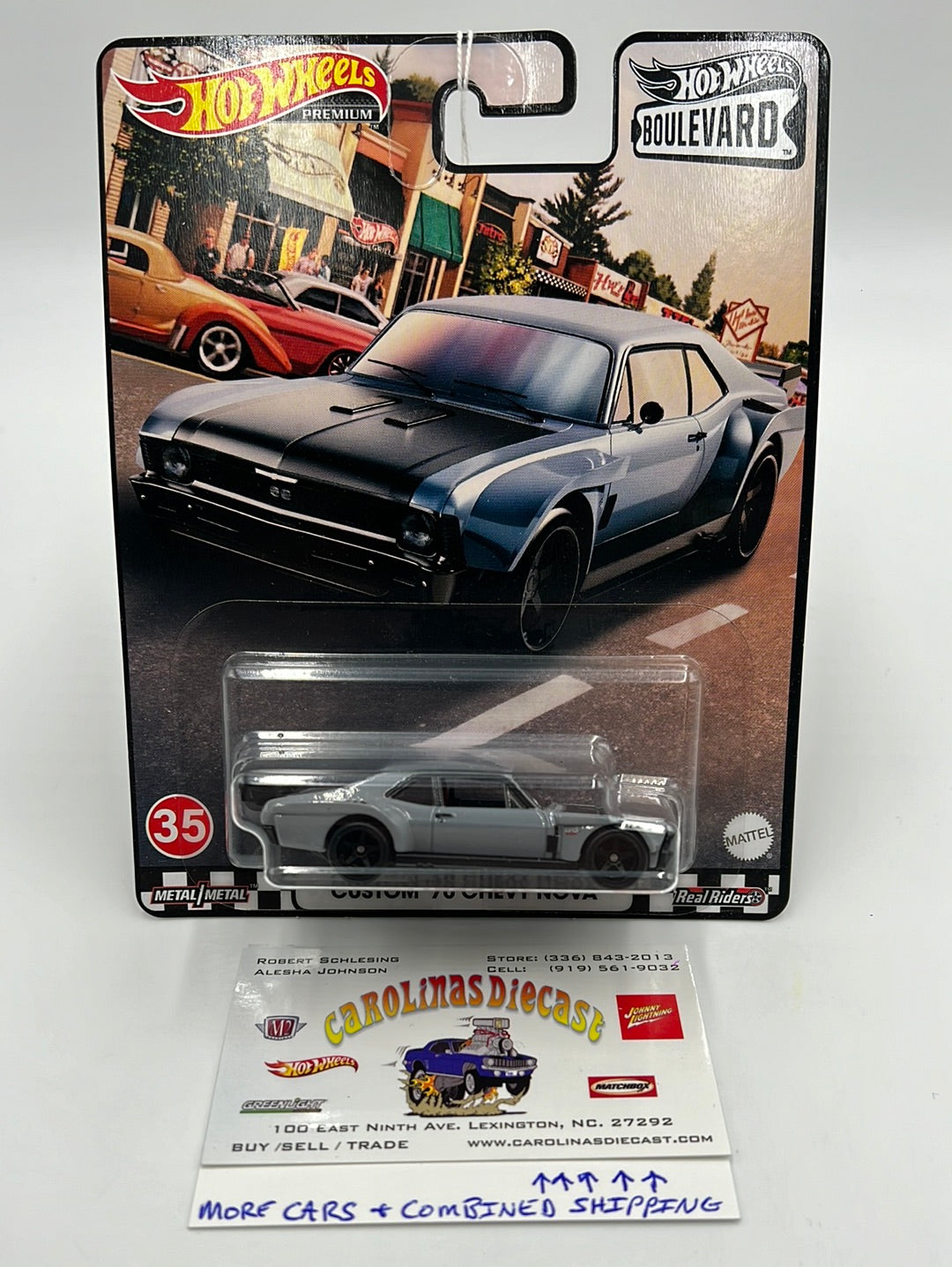 Hot Wheels Premium Boulevard #35 Custom '70 Chevy Nova 263H