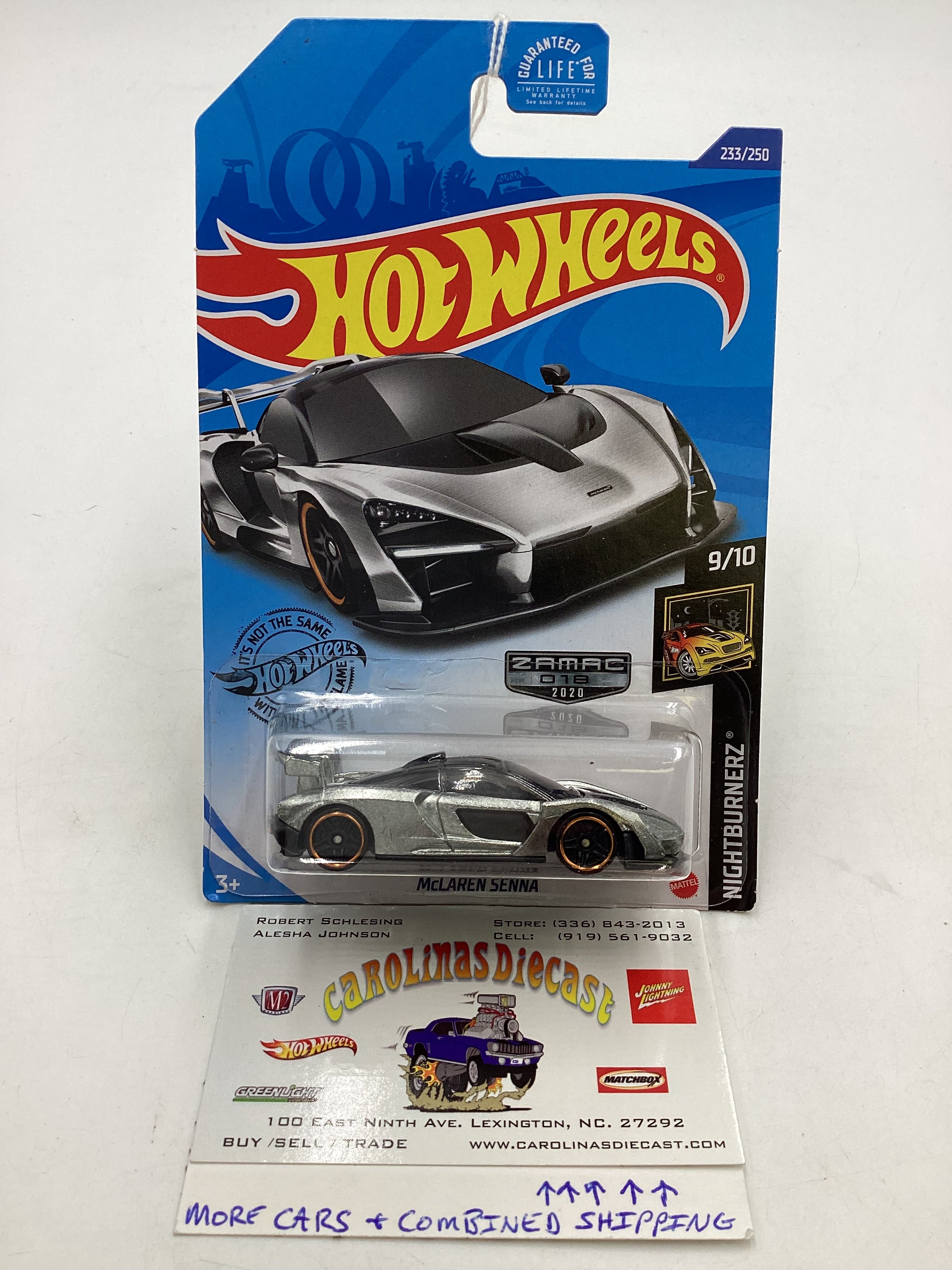 2020 Zamac 018 Hot wheels #233 McLaren Senna 148C – carolinasdiecast