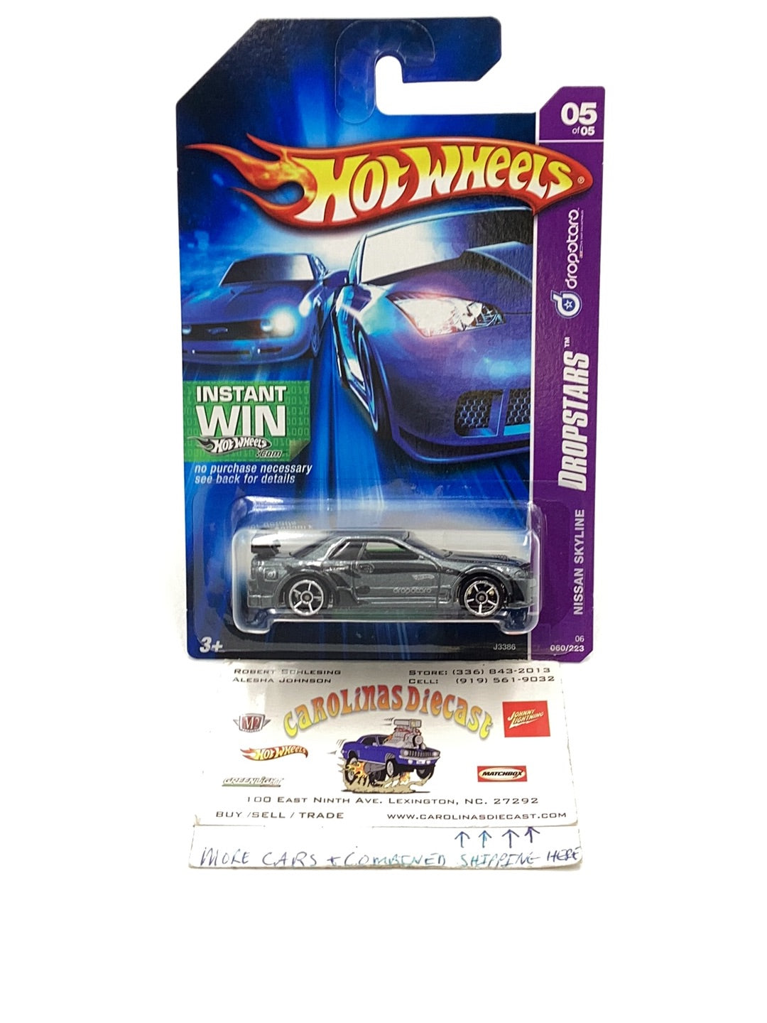 2007 hot wheels Dropstars #60 Nissan Skyline W/Protector