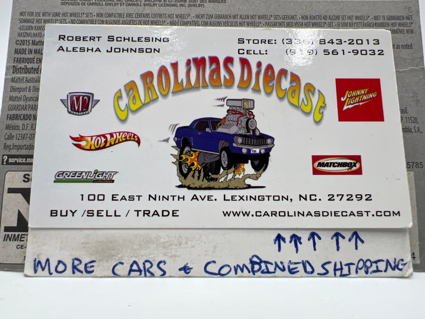 2016 Hot Wheels Night Burnerz #87 Ford Shelby GT350R Blue Short Card 19A