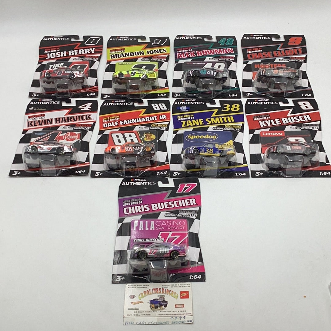 2023 nascar authentics wave 4 Complete set of 9 carolinasdiecast