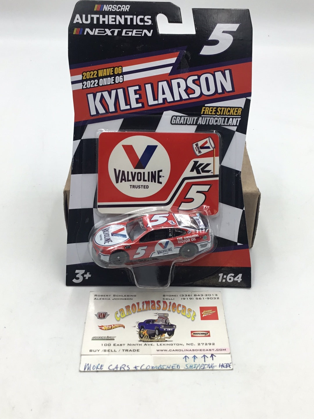 2022 nascar authentics wave 6 5 Kyle Larson Valvoline NN3