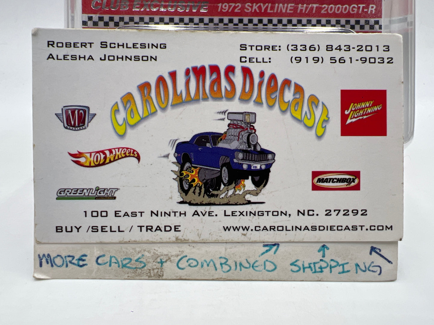 2022 Hot Wheels RLC Club Exclusive 1972 Nissan Skyline H/T 2000GT-R Blue W/Protector and Patch/Button