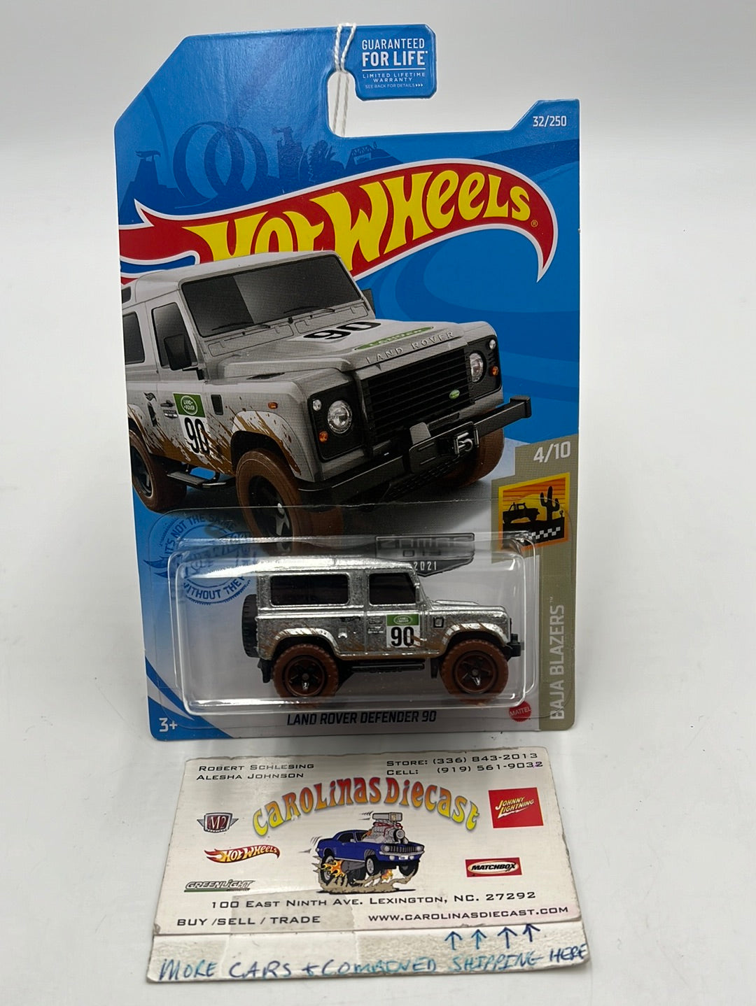 2021 Hot Wheels Zamac Land Rover Defender 90 #13 32/250 148B