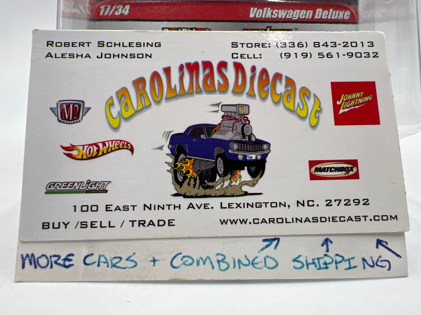 Hot Wheels Premium Delivery Slick Rides #17 Volkswagen Deluxe Blue PPG W/Protector