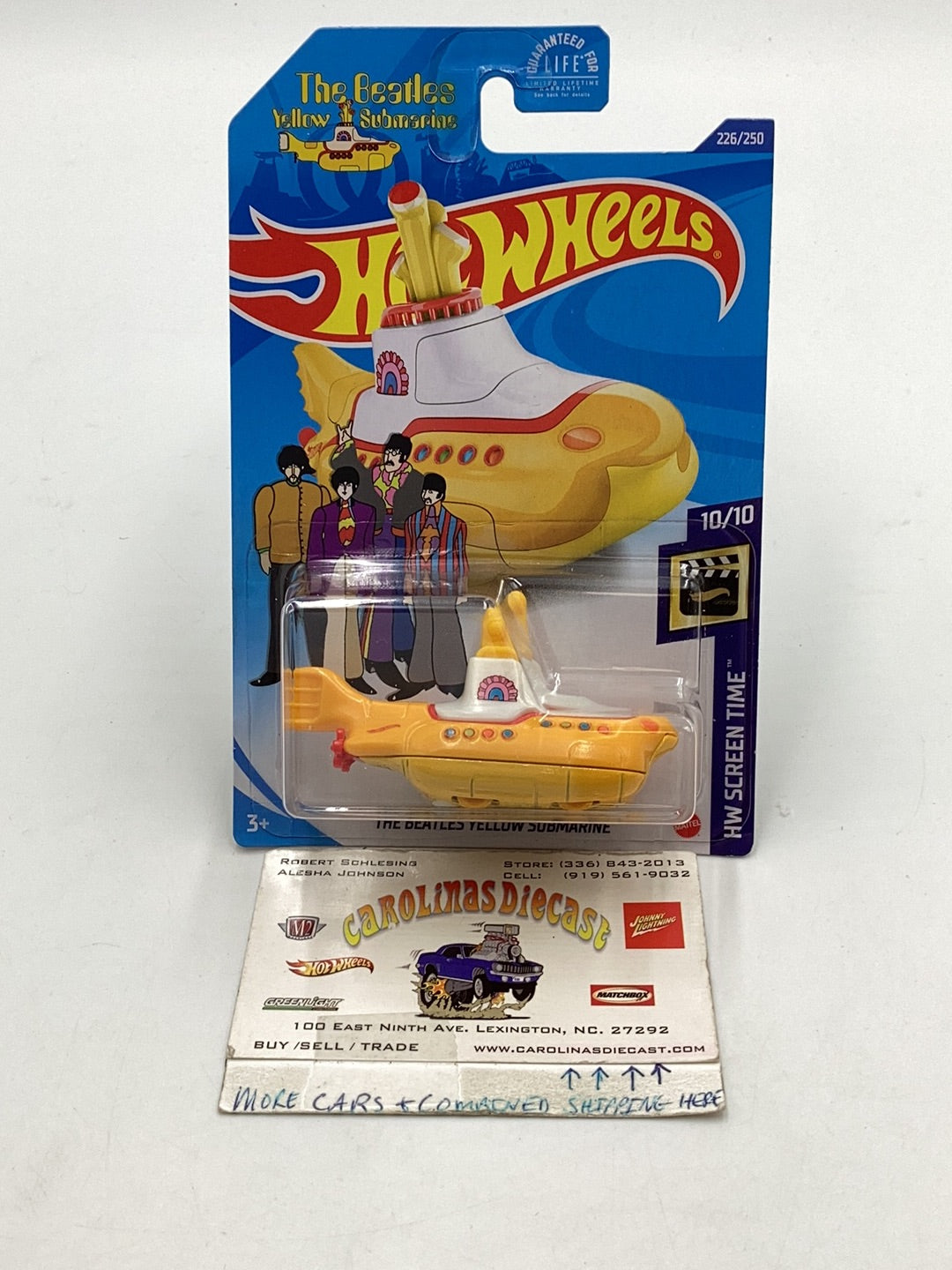 The Beatles Yellow fashion Submarine Trading Car