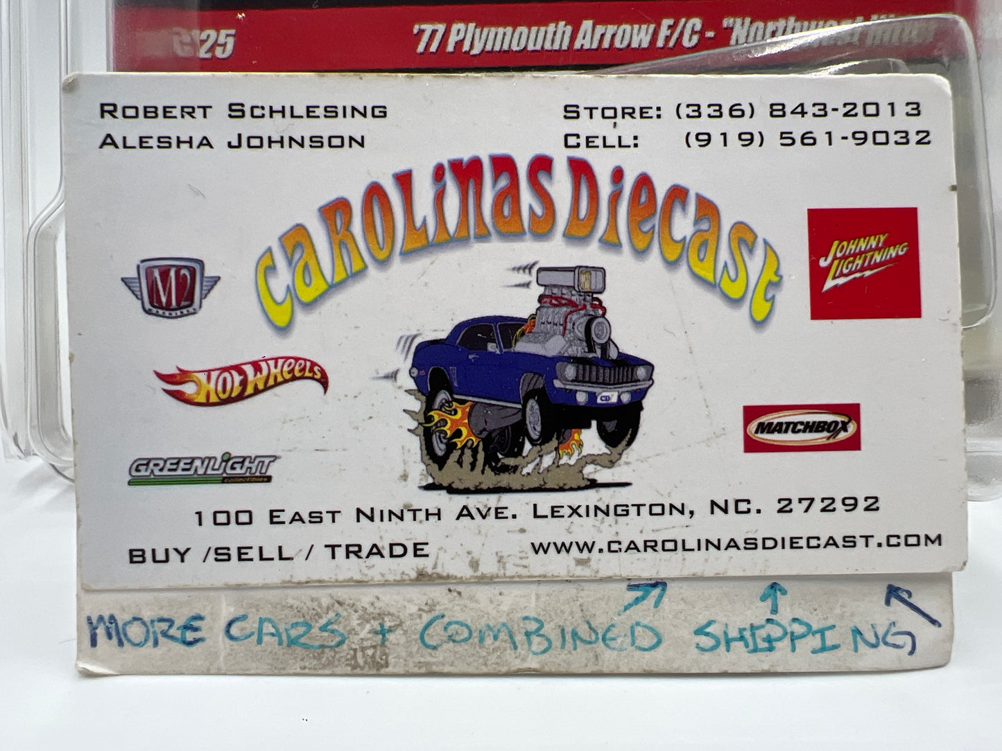 Hot Wheels Drag Strip Demons #10 77 Plymouth Arrow F/C Northwest Hitter W/Protector