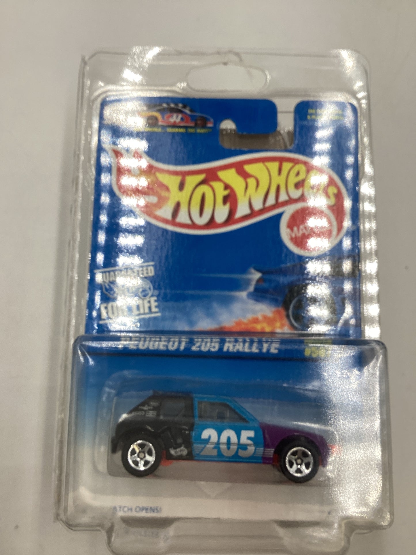 1997 Hot Wheels #507 Peugeot 205 Rallye Multicolor with protector