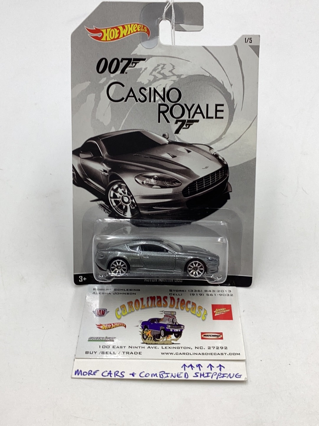 Hot Wheels 2015 007 Casino Royale Aston Martin DBS 1/5 159H