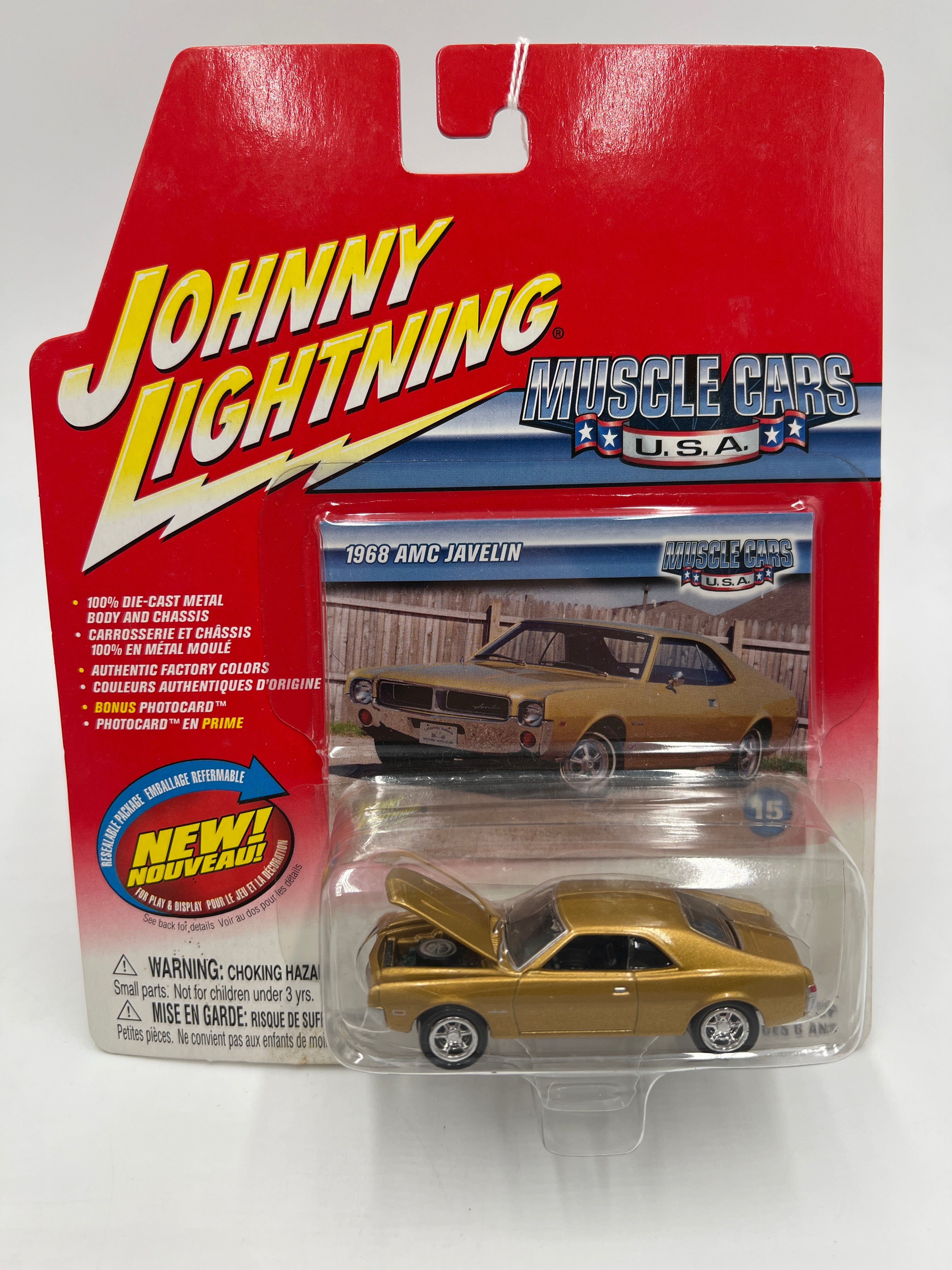 Johnny Lightning Muscle Cars USA #15 1968 AMC Javelin Gold 218C