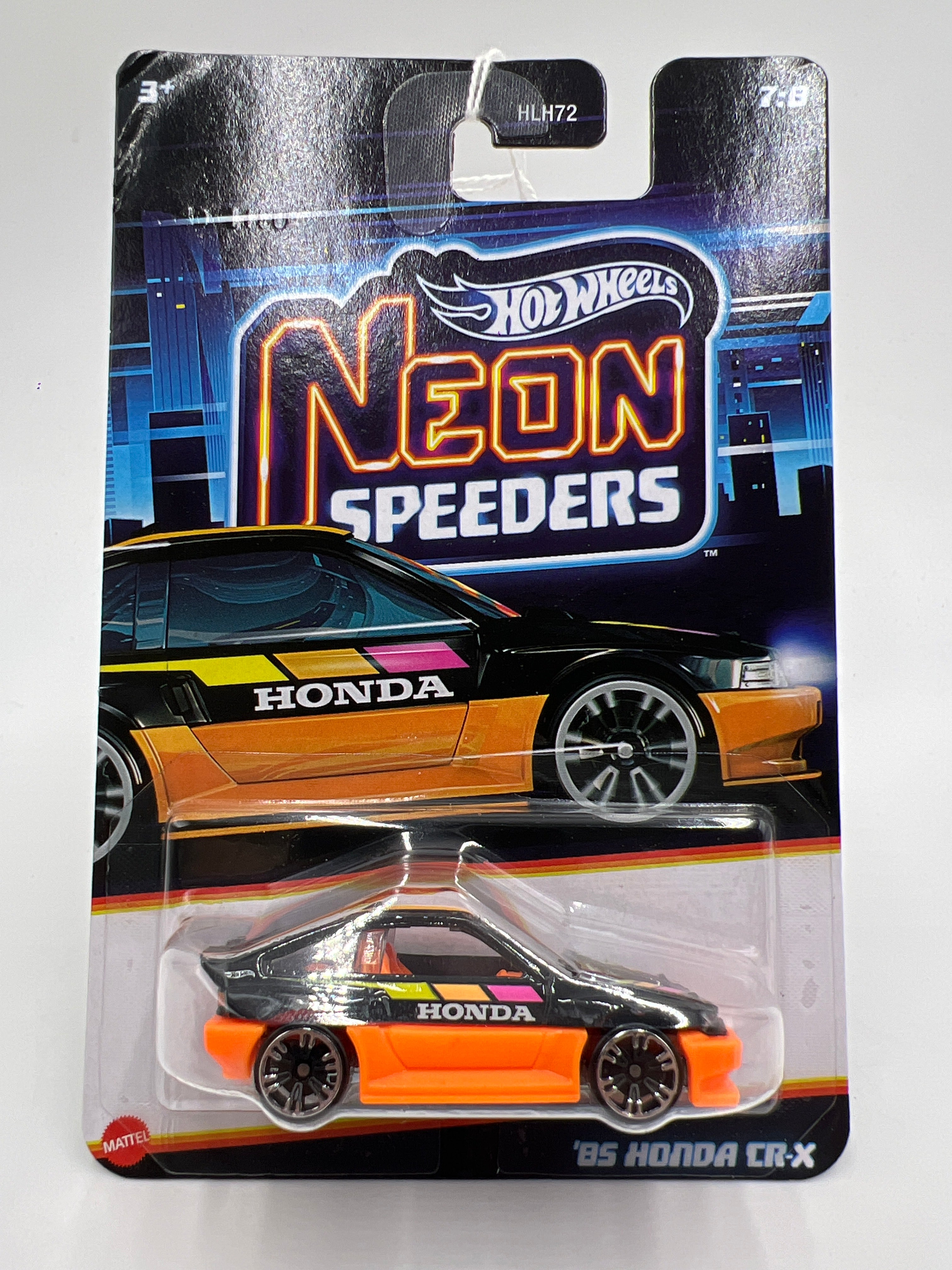 2026 Hot Wheels Neon Speeders #7 CHASE 85 Honda CR-X Black/Orange