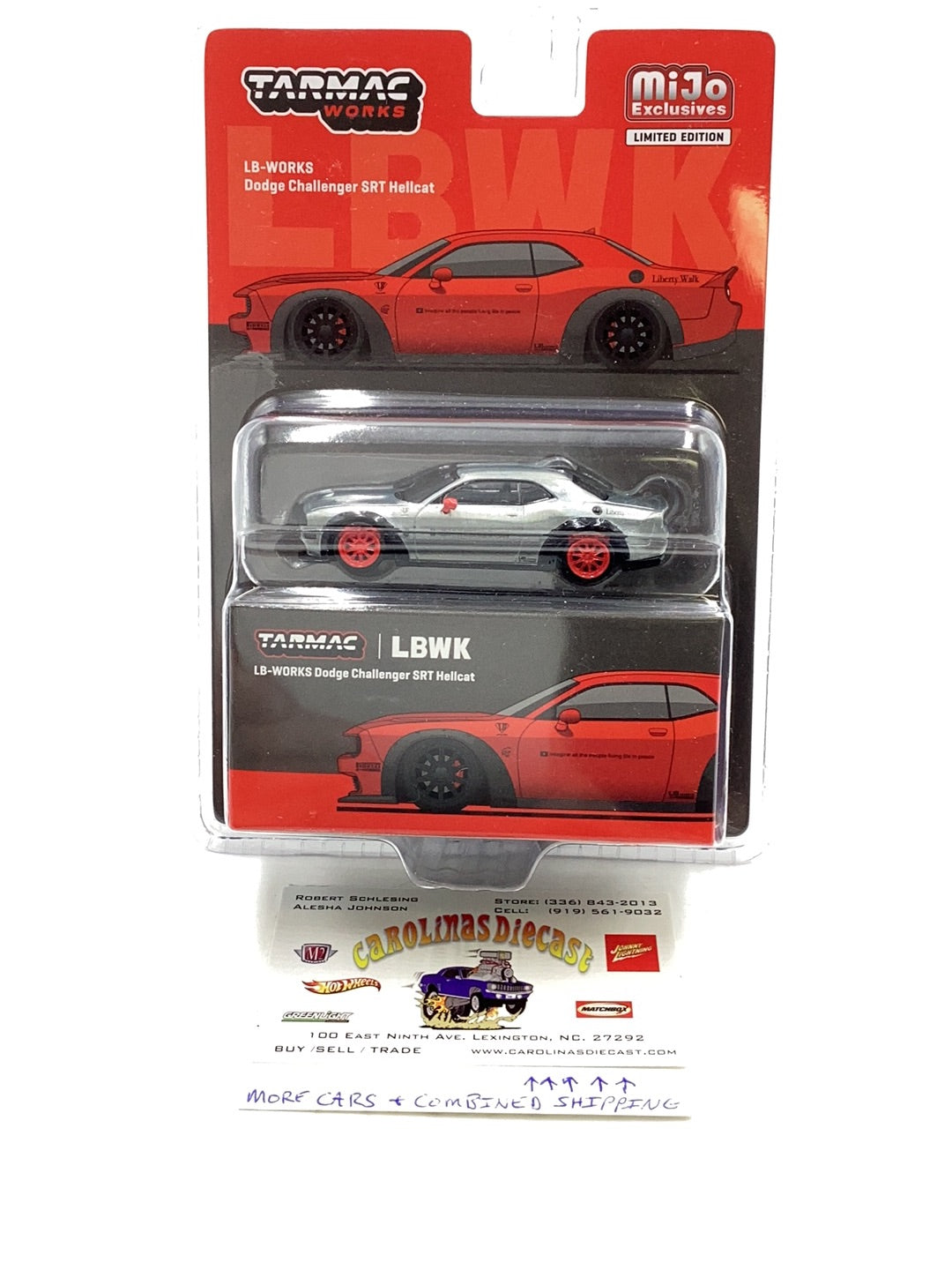 Tarmac Mijo Exclusives RAW CHASE VHTF FB WORKS Dodge Challenger SRT He –  carolinasdiecast