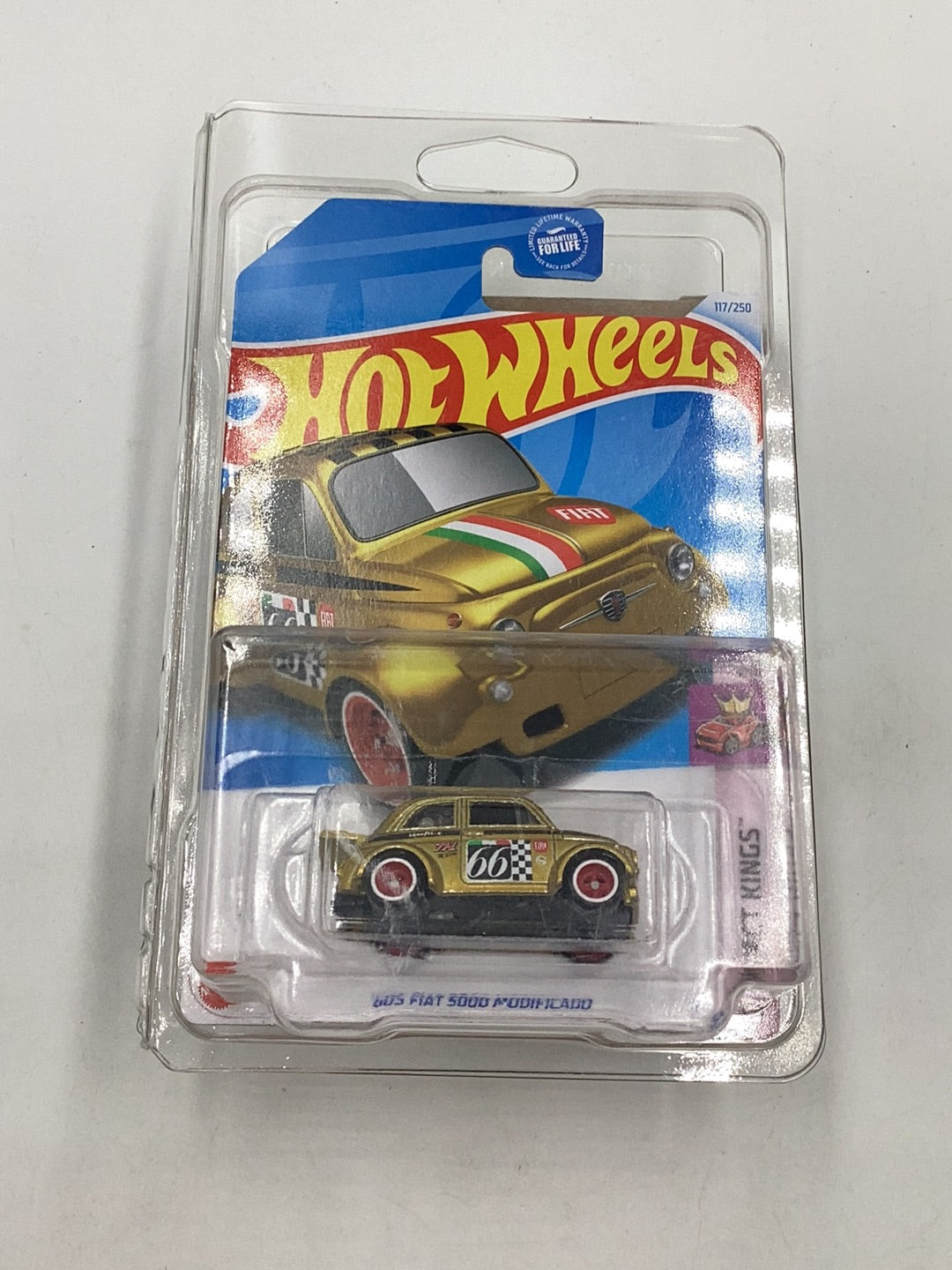 Hot Wheels 2024 E Case Super Treasure Hunt #117 60s Fiat 500D Modificado with protector