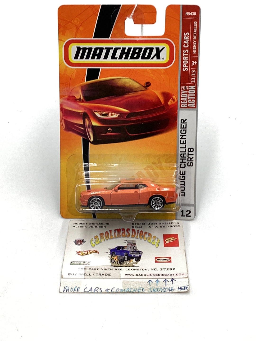 Matchbox 2009 #12 Dodge Challenger SRT8 metal flake orange 46F