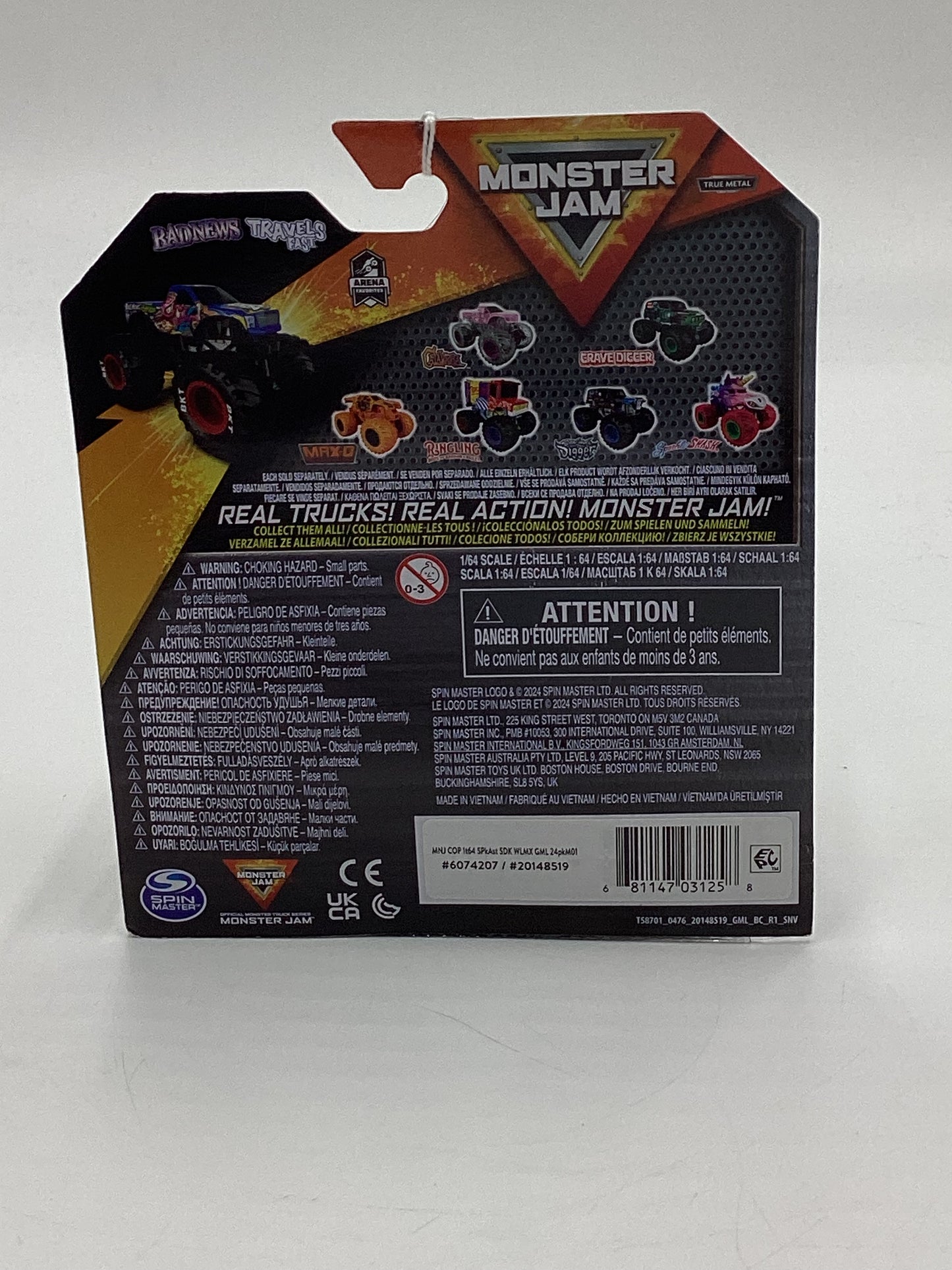 2024 monster jam Series 39 Badnews travels fast 125B
