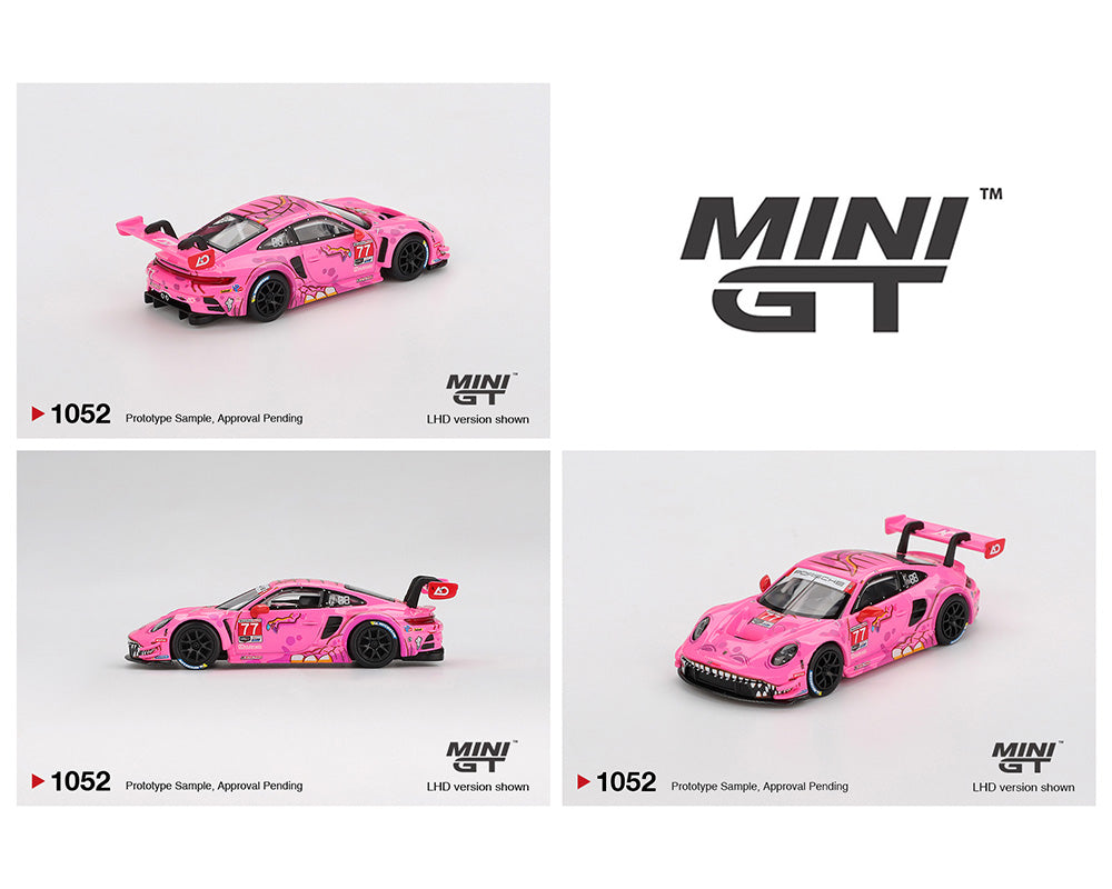 (Preorder) Mini GT 1:64 #1052 Porsche 911 GT3 R #77 AO Racing Roxy 2024 IMSA ROAD AMERICA – Mijo Exclusives MGT01052