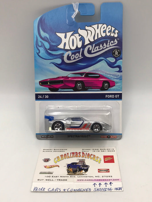 Hot wheels cool classics Ford GT 24/30 metal/metal retro slots pink car on card Z5