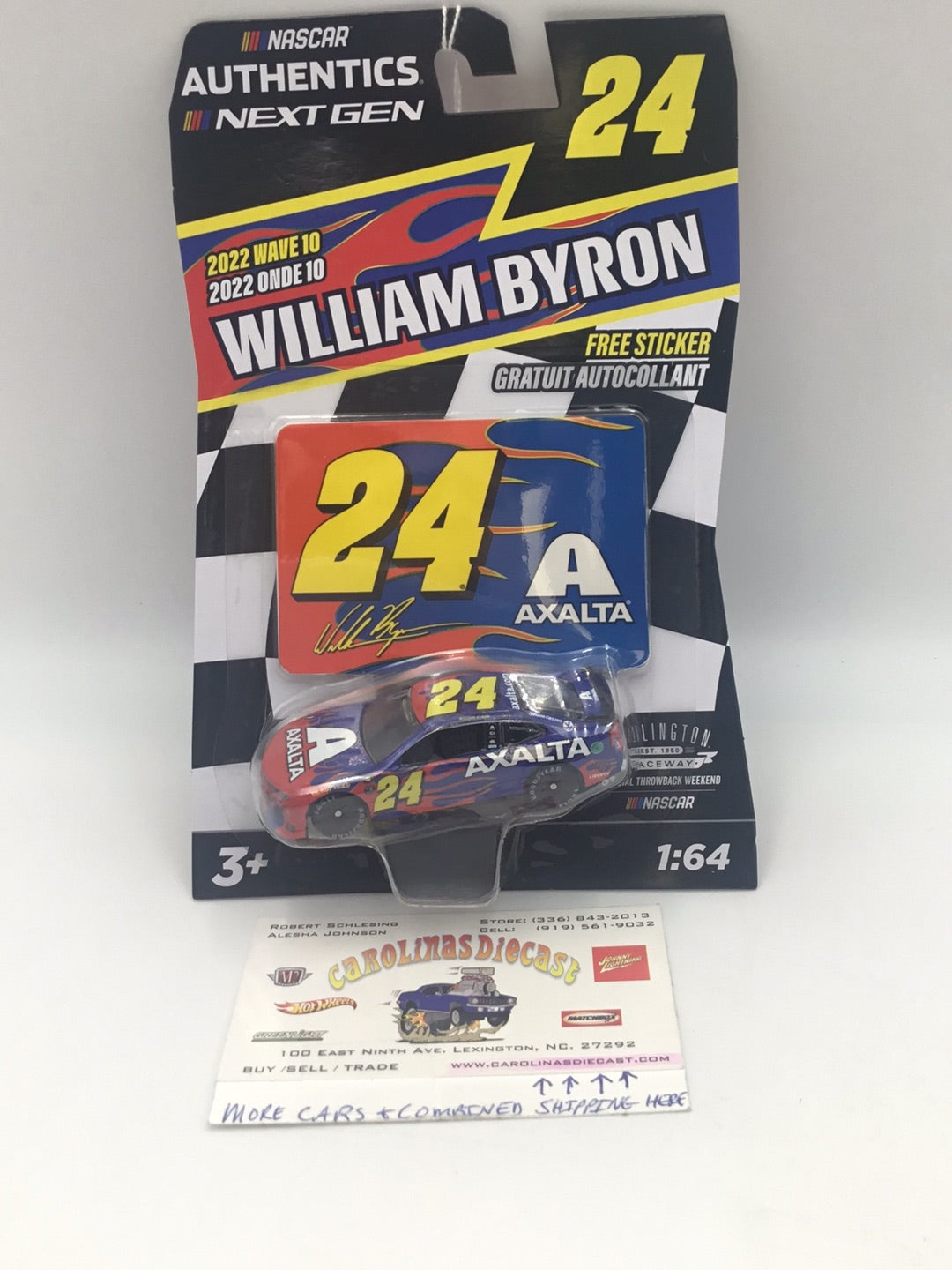 2022 nascar authentics wave 10 24 William Byron Axalia LL2