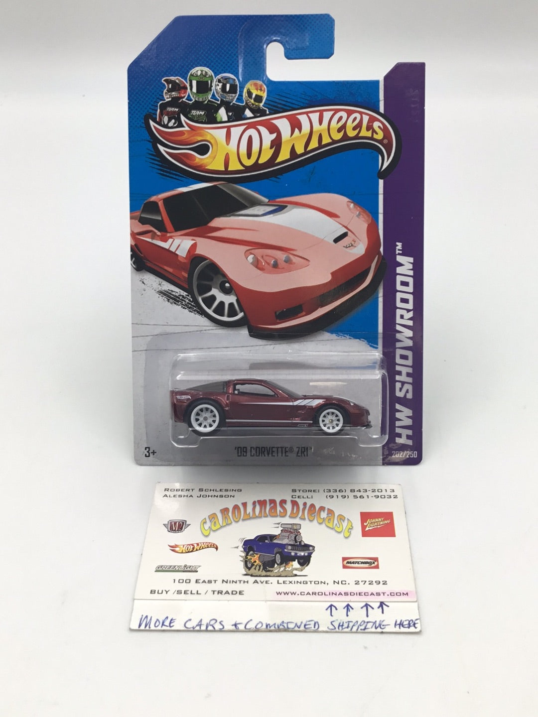 2013 hot wheels super treasure hunt #202 09 Corvette ZR1 W/Protector