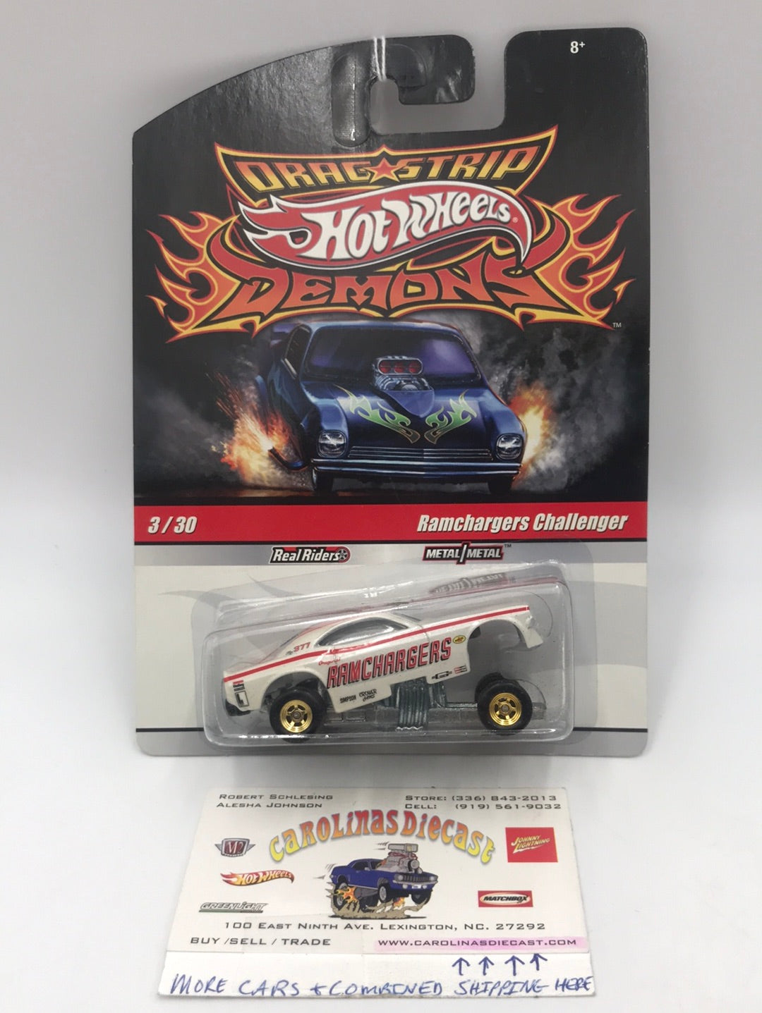 Hot wheels drag strip demons 3/30 Ramchargers Challenger real riders htf