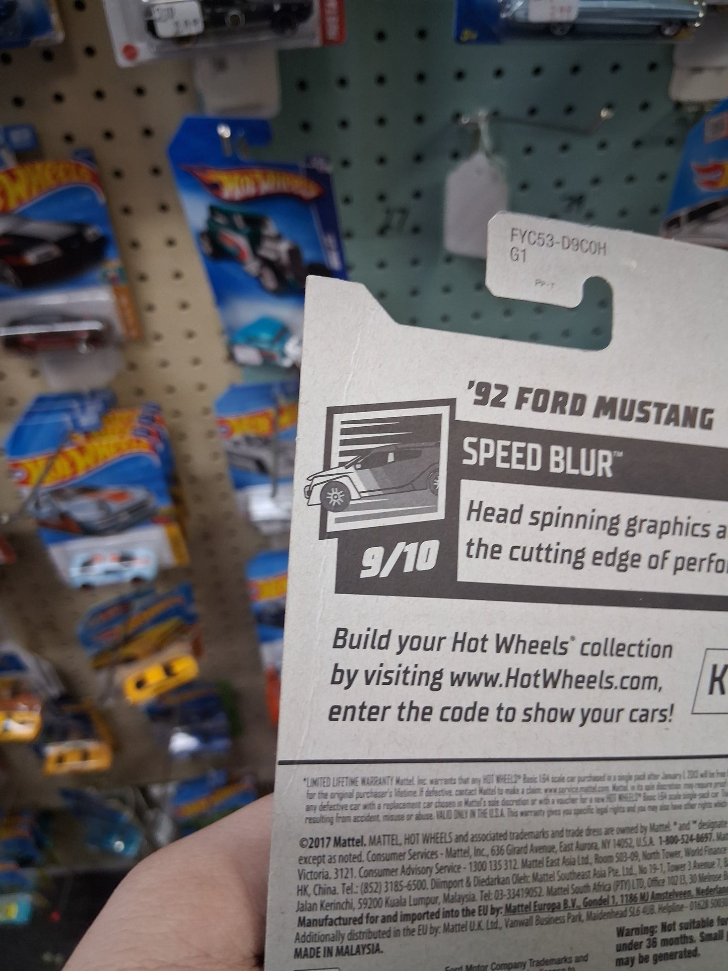 2019 Hot Wheels #152 92 Ford Mustang Blue 19D Check last pic
