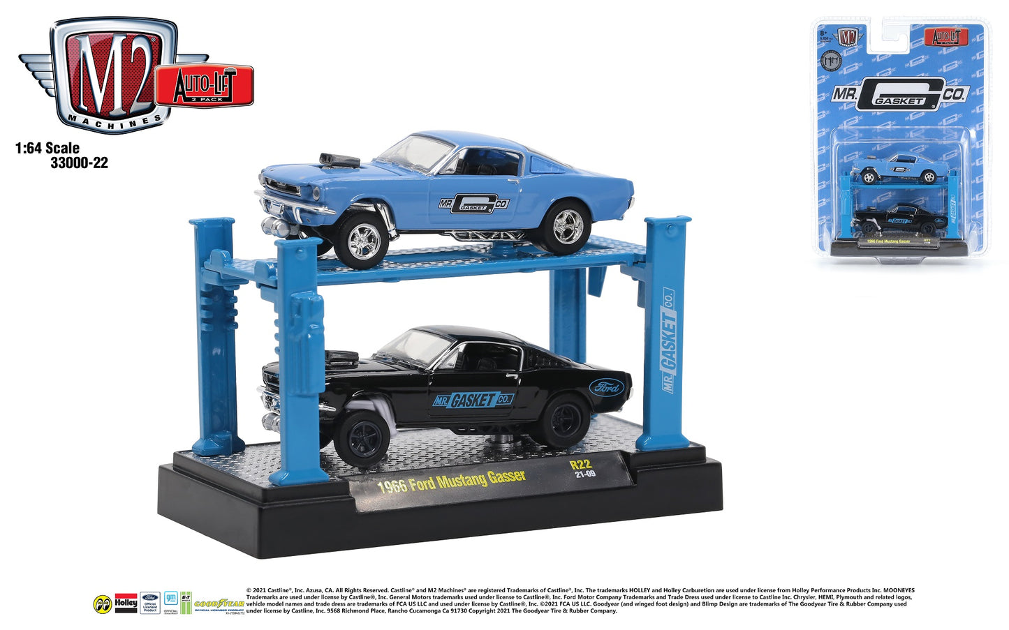 M2 Machines auto-lift 1966 Ford Mustang Gasser R22