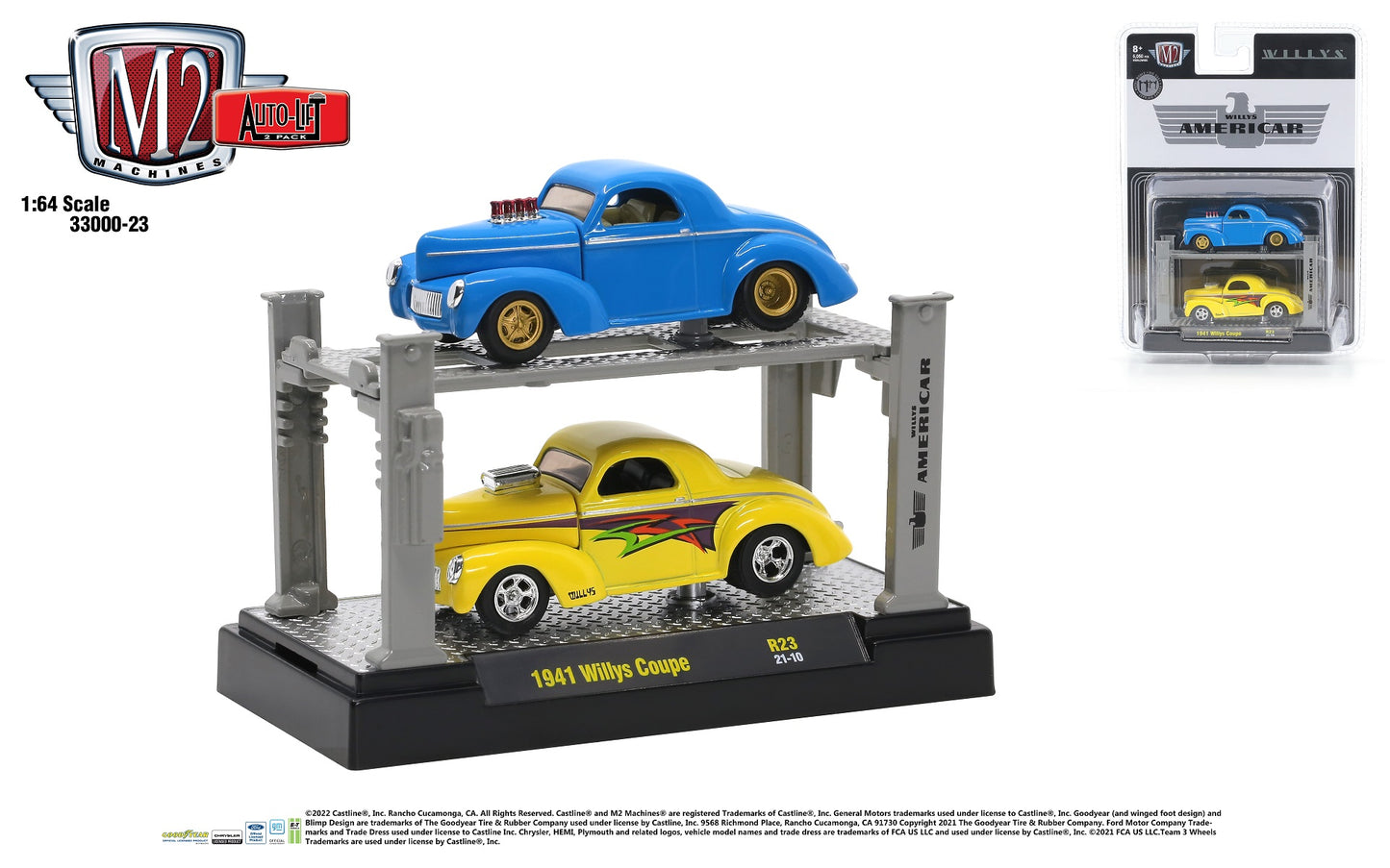 M2 Machines auto-lift 1941 Willys Coupe R23