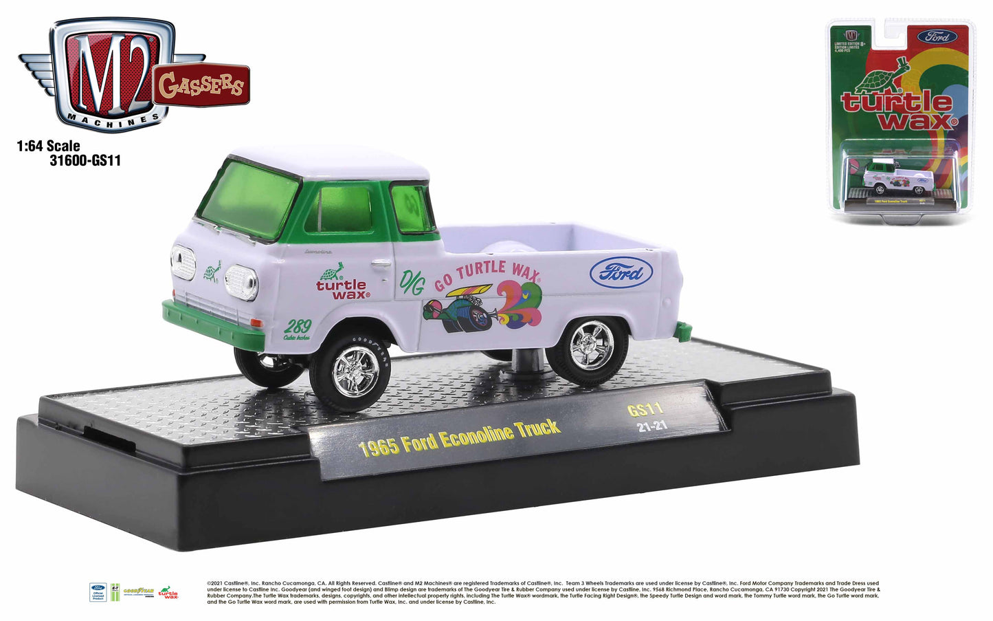 M2 Machines 1965 Ford Econoline Truck GS11 Turtle Wax 1:64 Hobby Exclusive 194C
