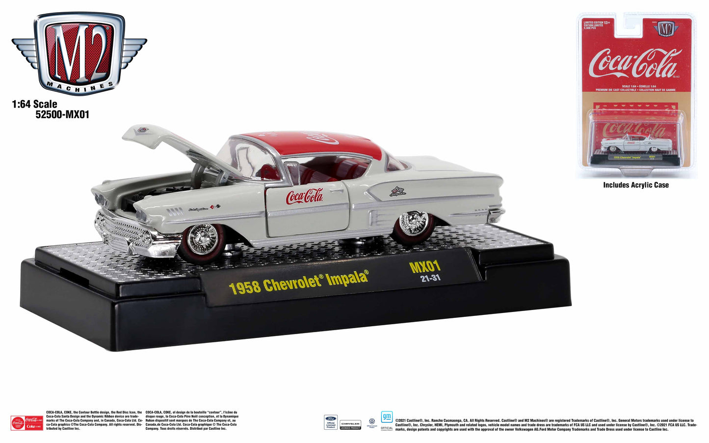 M2 MACHINES Coca Cola 1958 Chevrolet Impala MX01