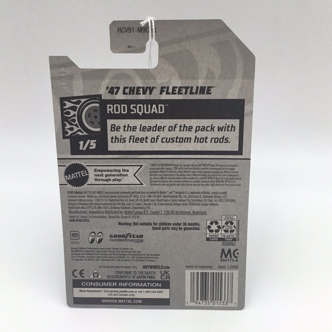 2022 hot wheels H case #155 47 Chevy Fleetline mooneyes 8E