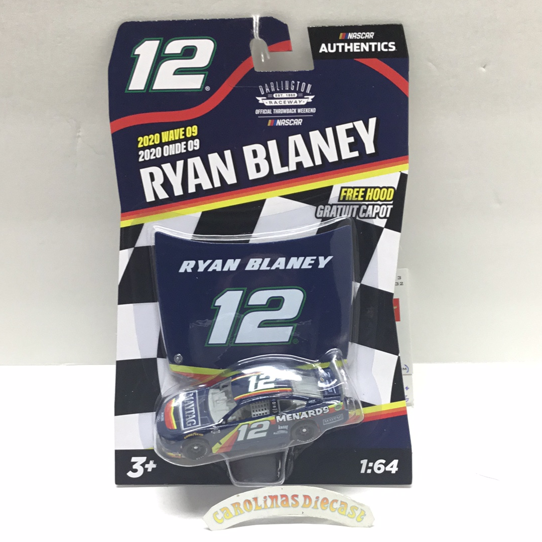 2020 nascar authentics wave 9 Ryan Blaney darlington throwback