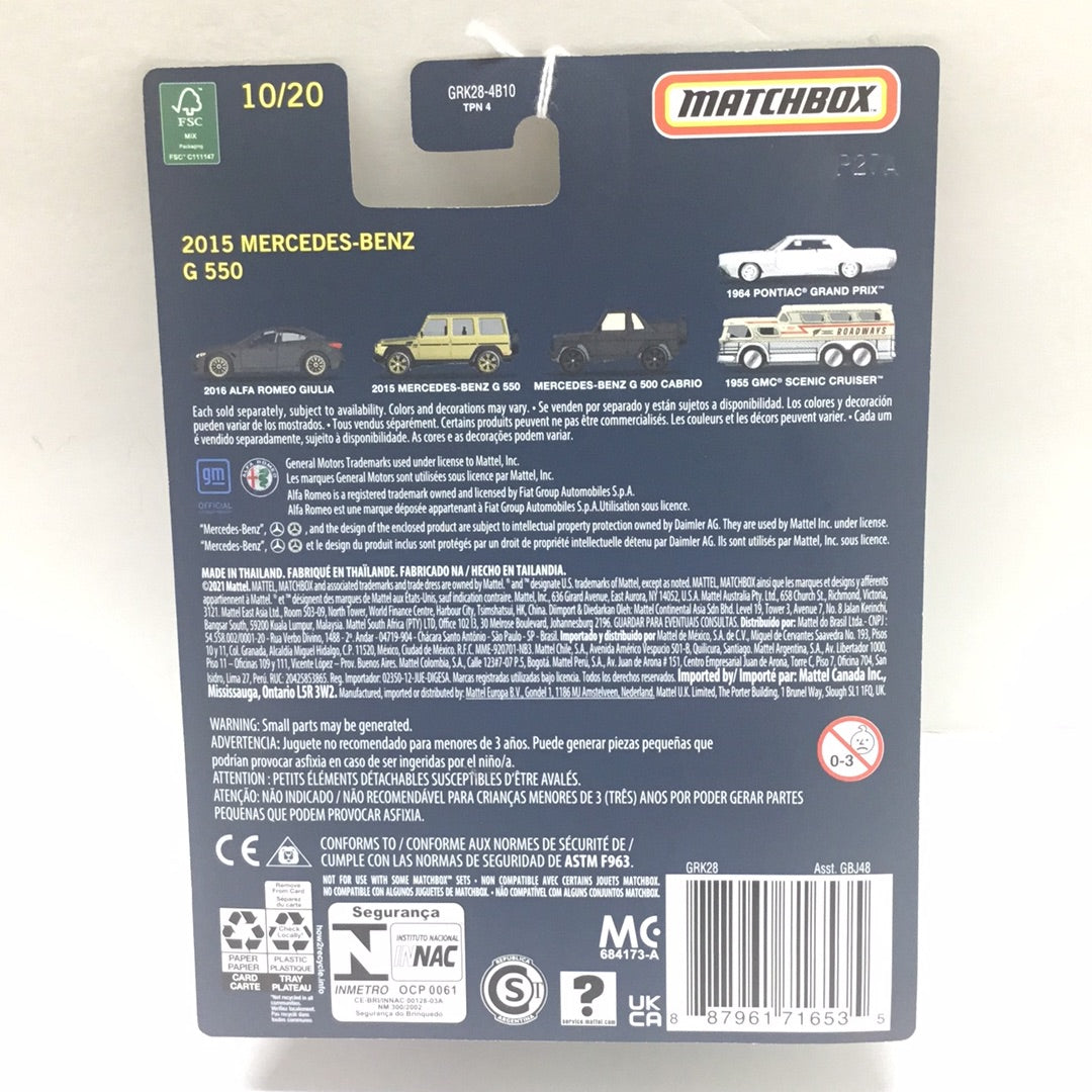 2021 matchbox Collectors #10 2015 Mercedes-Benz G 550 10/20 172E