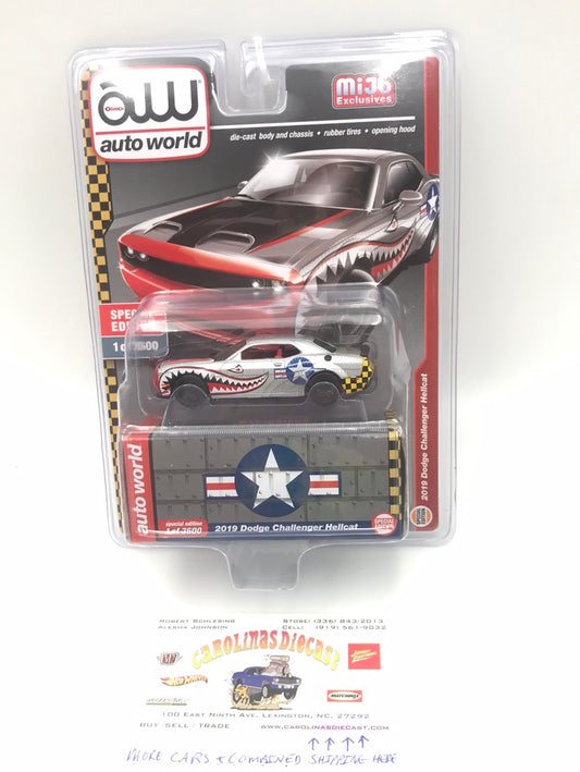 Auto World Mijo Exclusives 2019 Dodge Challenger Hellcat shark tooth WWII Limited 3600 Pcs