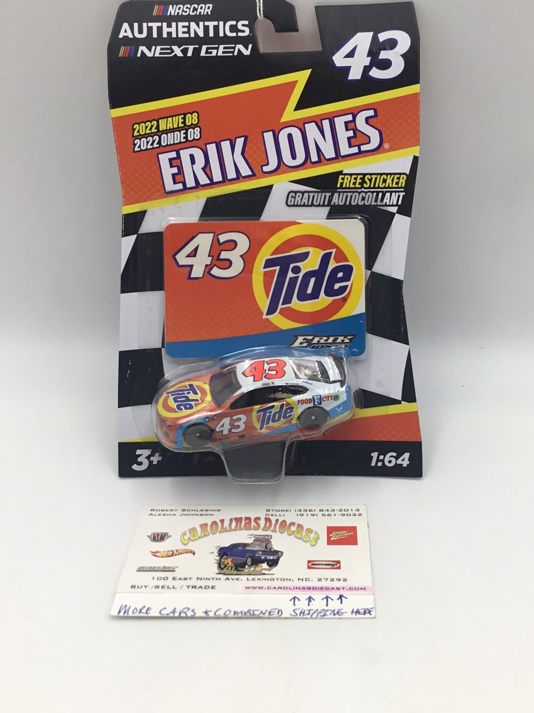 2022 nascar authentics wave 8 43 Erik Jones Tide LL1