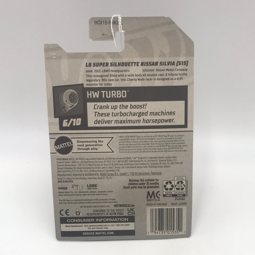 2022 hot wheels #110 LB Super Silhouette Nissan Silvia S15 liberty walk 82F