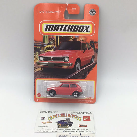 2022 matchbox  #21 1976 Honda CVCC red 75G