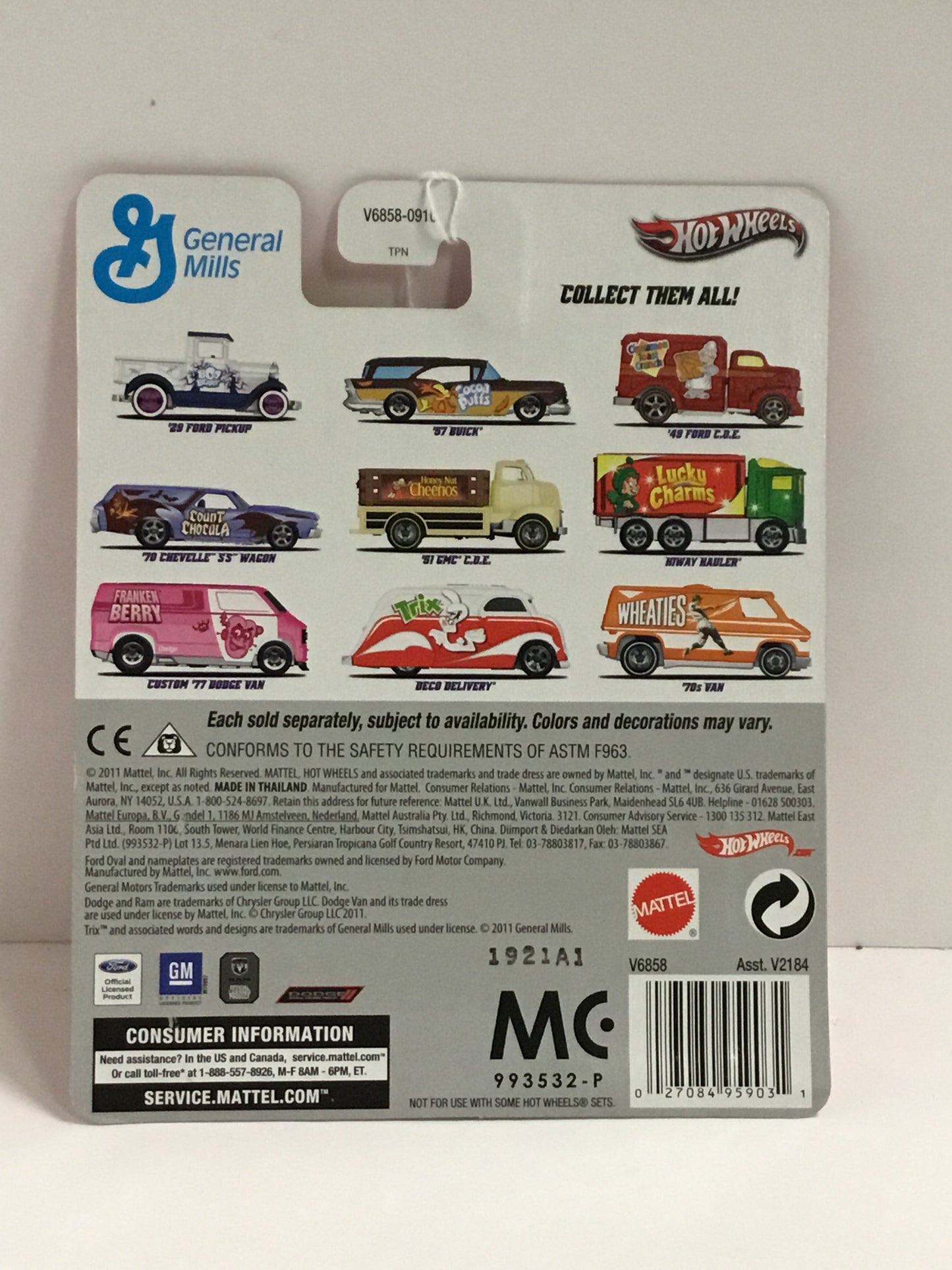 HOT WHEELS 2011 POP CULTURE TRIX DECO DELIVERY REAL RIDERS 269i