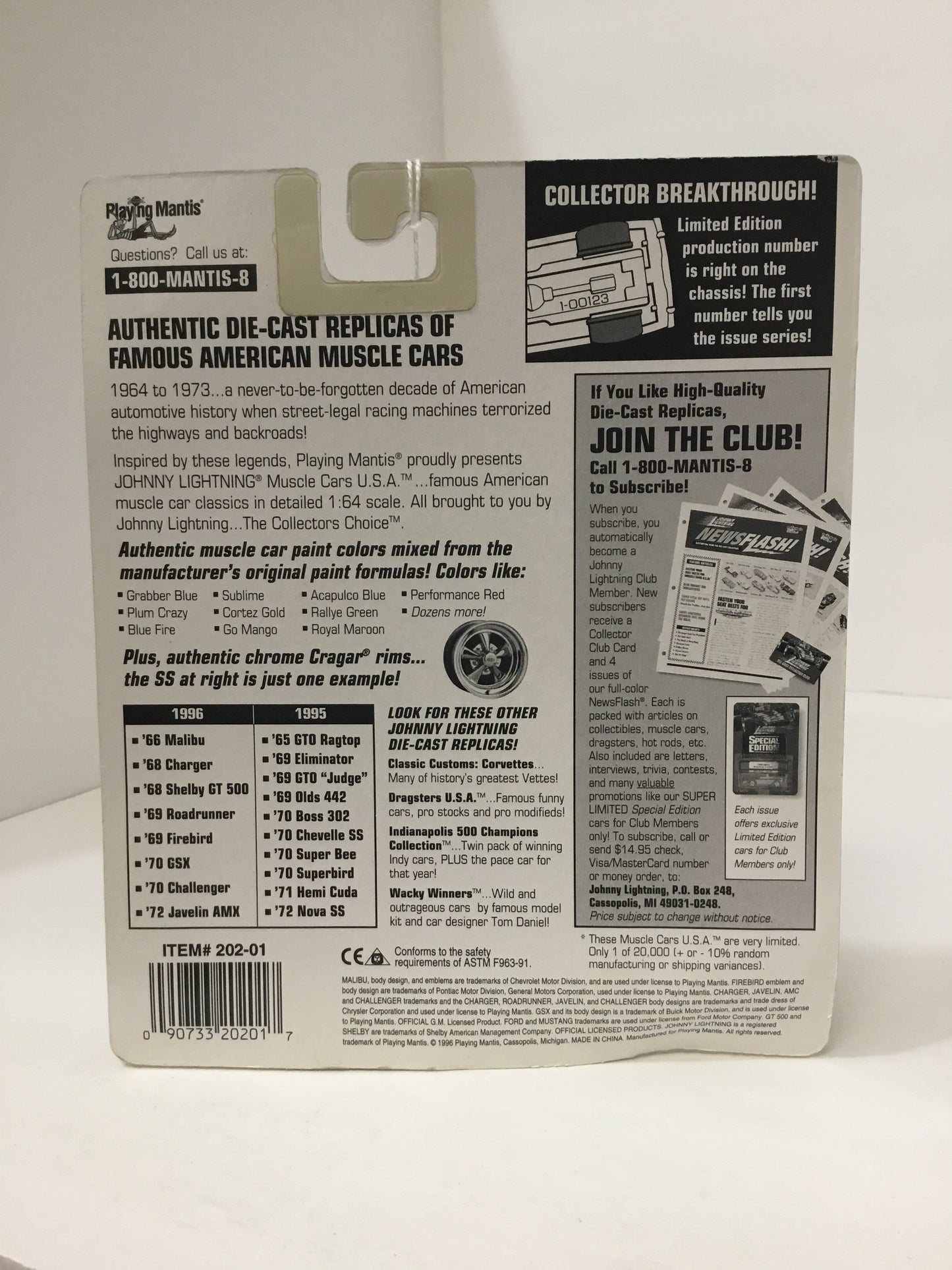 Johnny lightning muscle cars USA 1972 AMC Javelin silver 218F