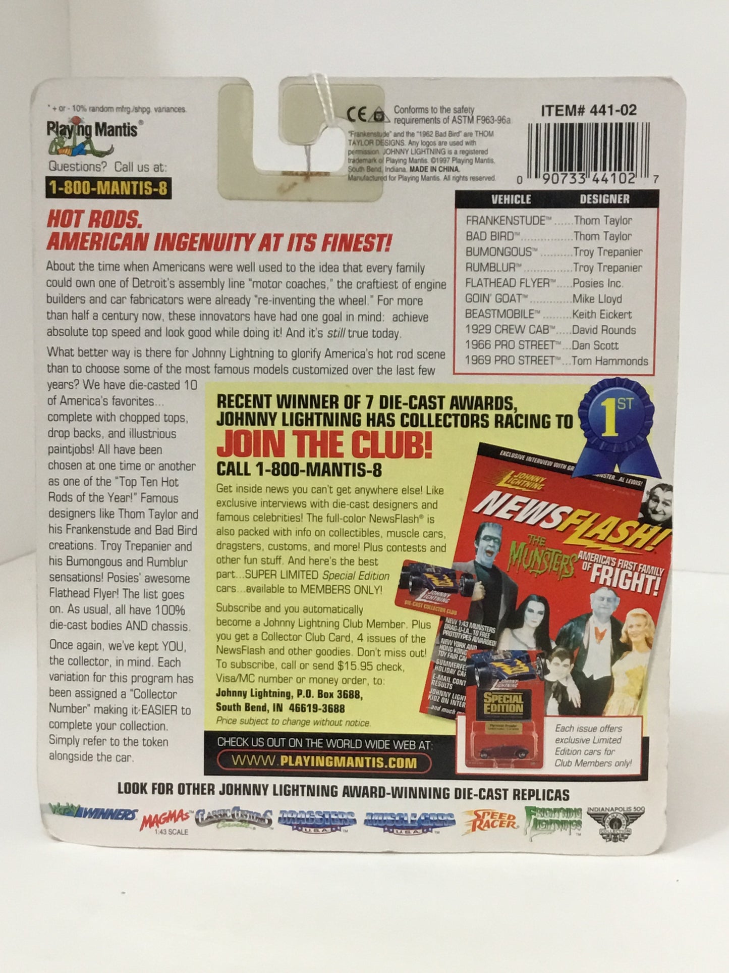 Johnny lightning Hot rods Bad Bird (blue) 220G