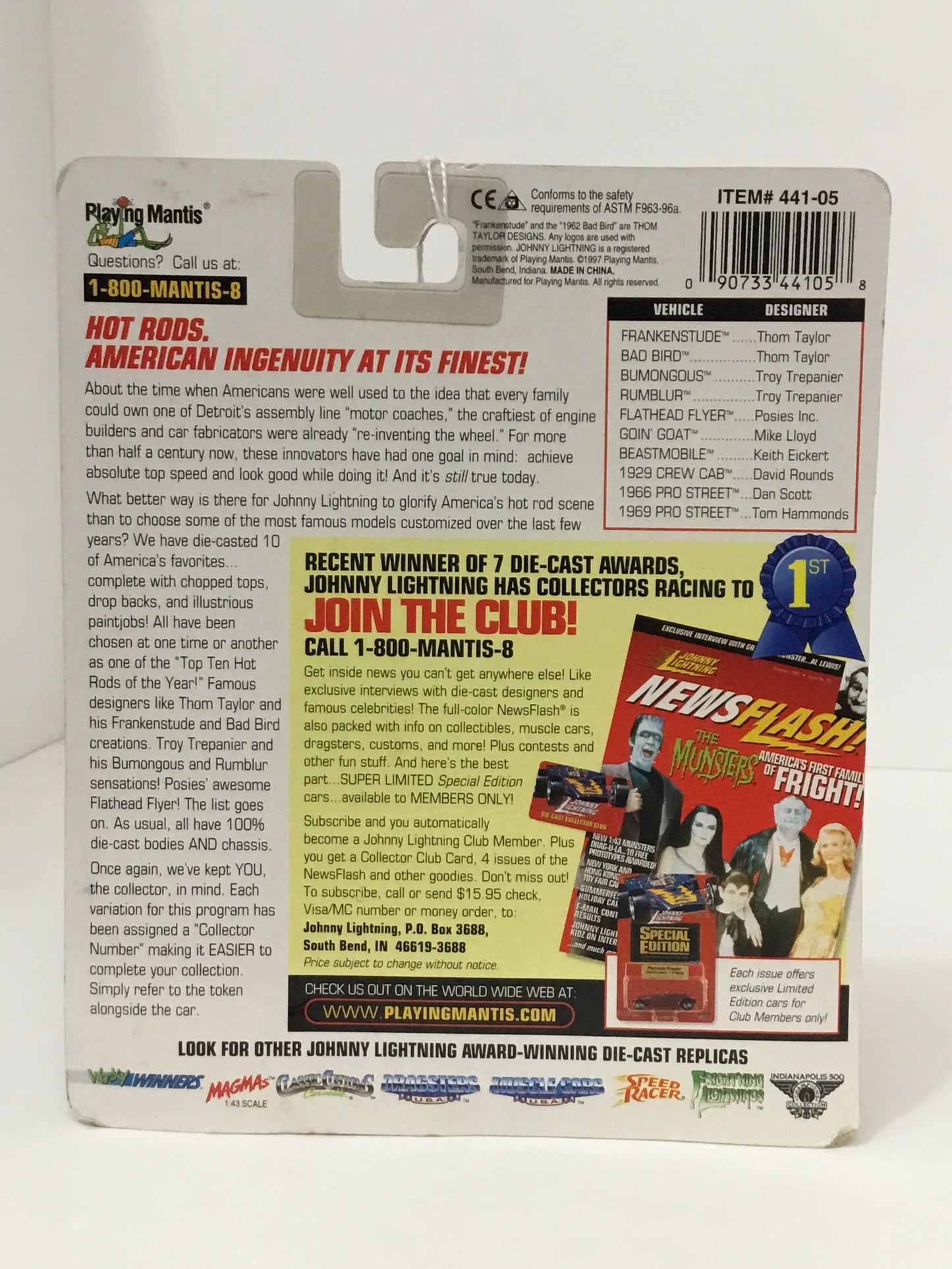 Johnny lightning Hot rods Bumongous peach Real Riders 220G