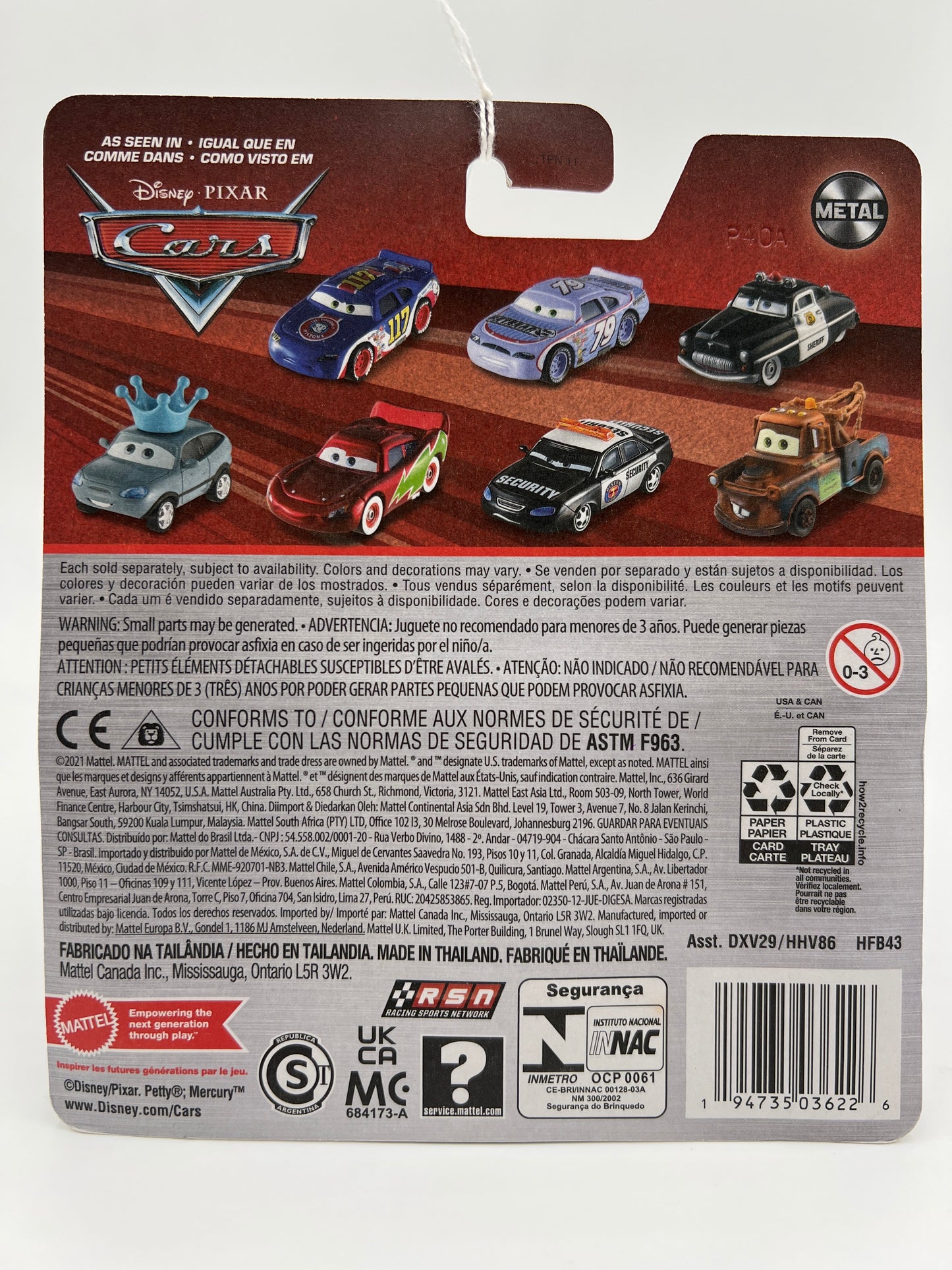 Disney Pixar Cars Matthew True Blue McCrew Blue 139C